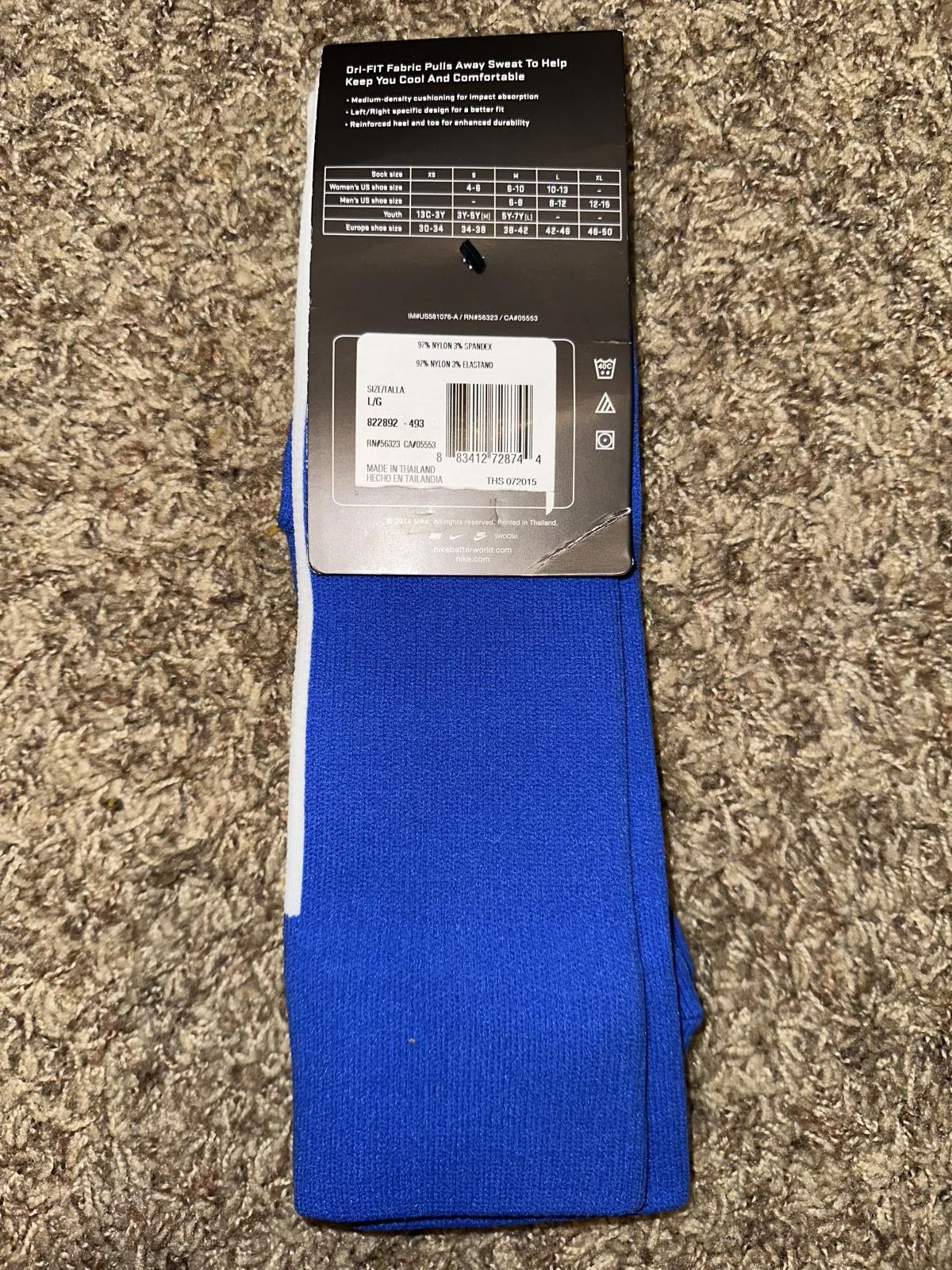 Nike Nike Vapor III Men's OTC Soccer Royal Socks Size ONE SIZE - 5 Thumbnail