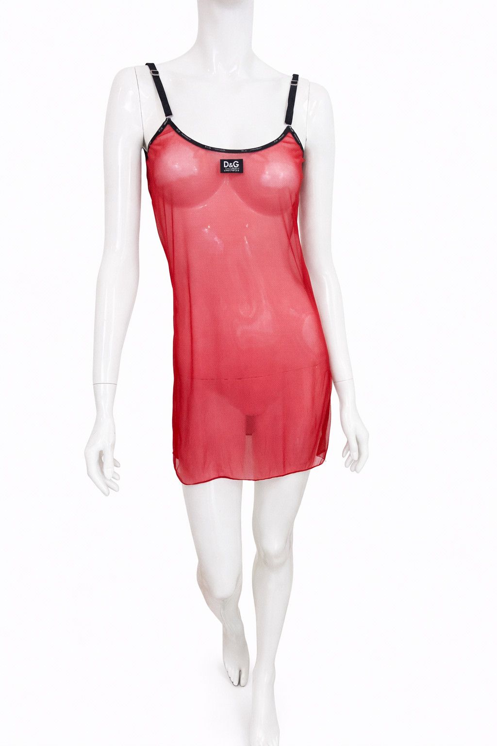 Dolce & Gabbana D&G Dolce & Gabbana Sheer Mesh Slip Transparent Mini Dress Size M / US 6-8 / IT 42-44 - 5 Thumbnail