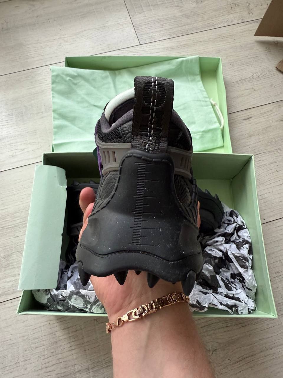 Off-White OFF WHITE ODSY 1000 BLACK PURPLE Size US 8 / IT 38 - 5 Thumbnail