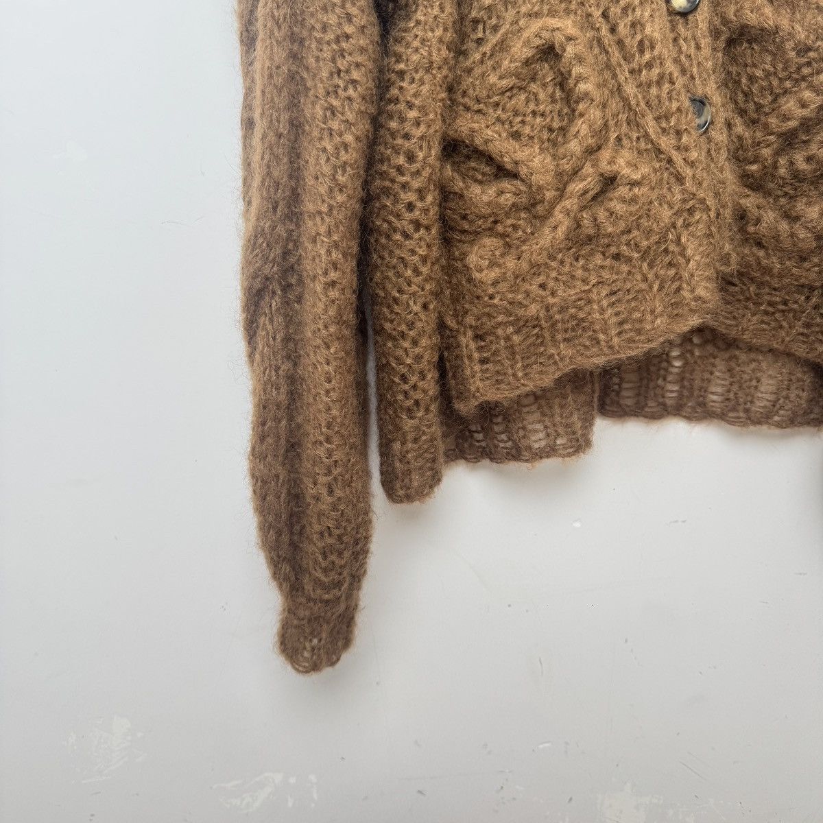 Loewe LOEWE Solid Color Mohair Blend Hollow Out Knit Sweater K26WX Size XS / US 0-2 / IT 36-38 - 3 Thumbnail