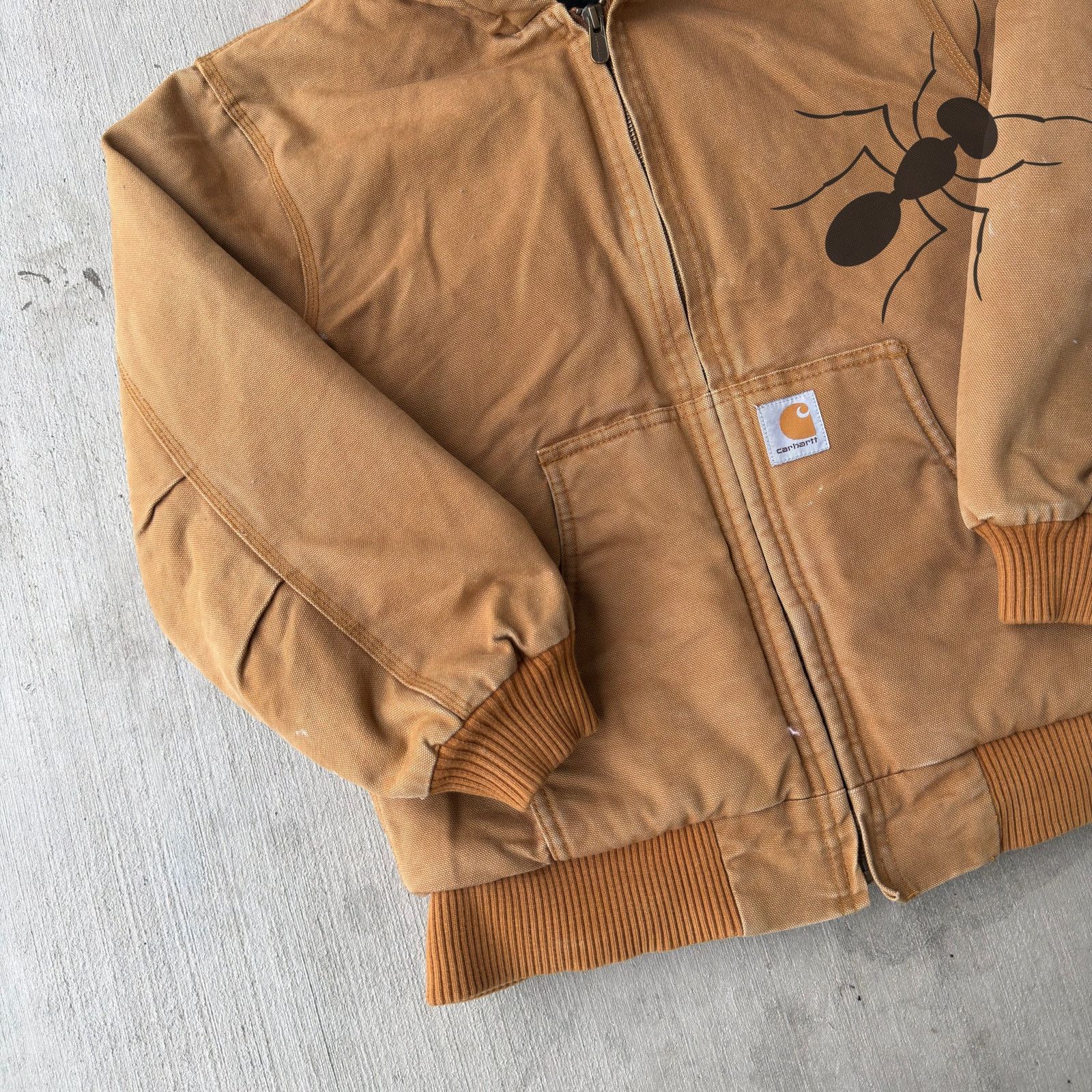 Carhartt × Vintage Carhartt YOUTH brown hooded work wear jacket Size US XS / EU 42 / 0 - 2 Thumbnail