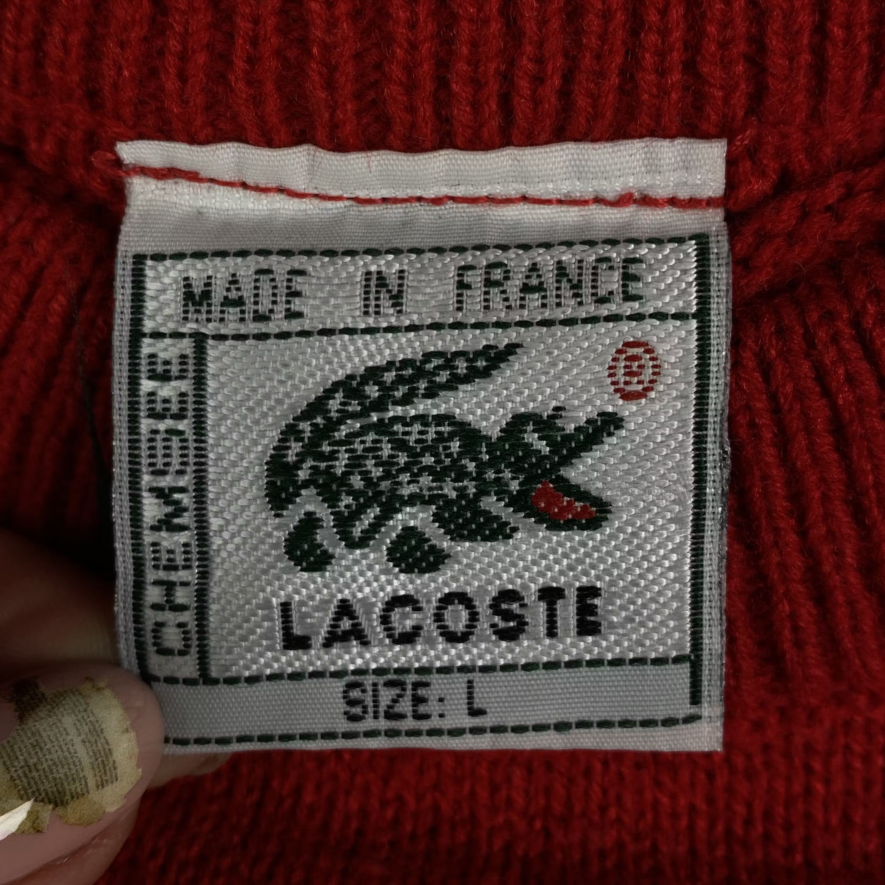 Lacoste × Vintage Mens Sweater Long Sleeve Lacoste Chemise Vintage Size L Size US XL / EU 56 / 4 - 5 Thumbnail