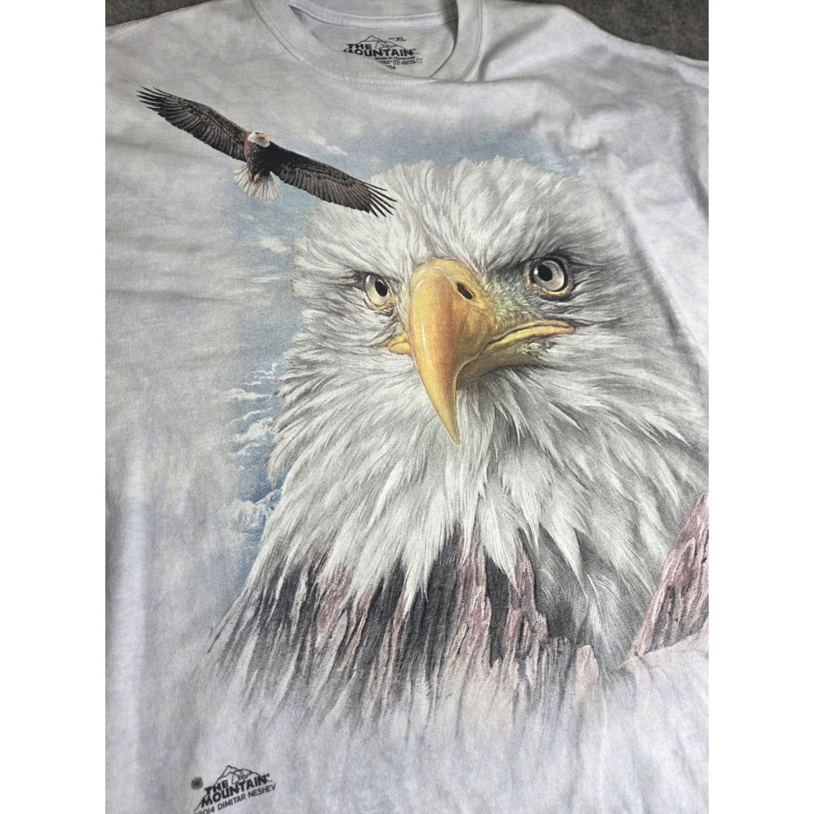 The Mountain The Mountain Eagle Graphic T-Shirt Mens XL Blue Tie Dye USA Patriotic Tee Size US XL / EU 56 / 4 - 2 Thumbnail