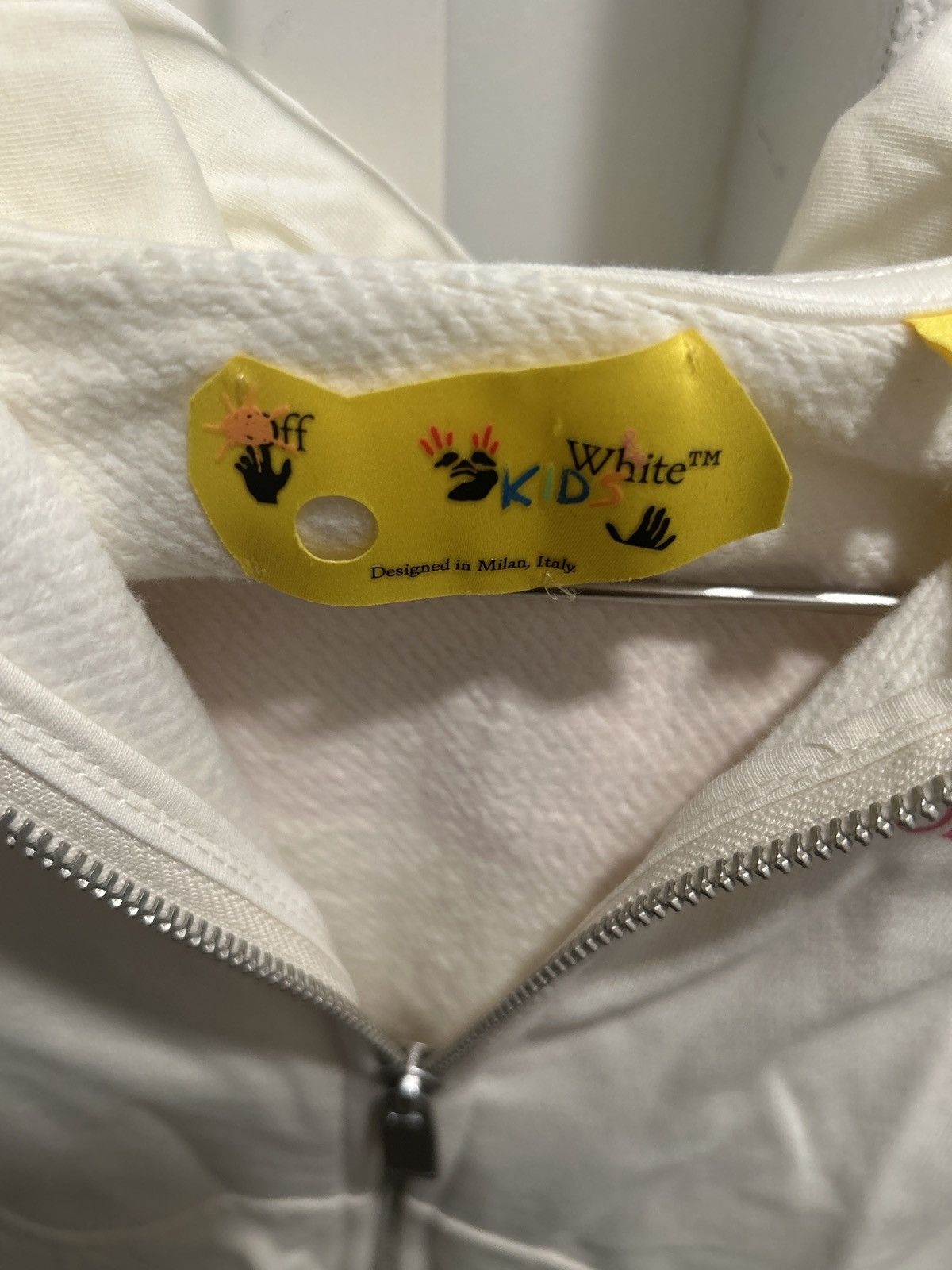 Off-White Off-White Kids Classic Arrow Tab Hoodie Fuchsia Sz 6 Size US XXS / EU 40 - 6 Thumbnail