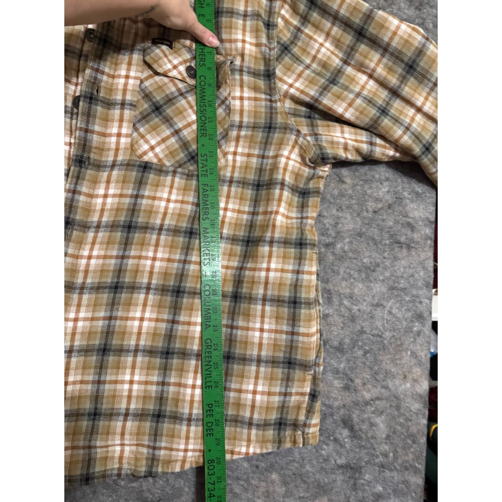Wrangler Wrangler Mens Shirt 2XL Brown Plaid Flannel Lined Chore Barn Shirt Button-Up Long Sleeve Casual Outdoor Pockets Mens Size US XXL / EU 58 / 5 - 6 Thumbnail