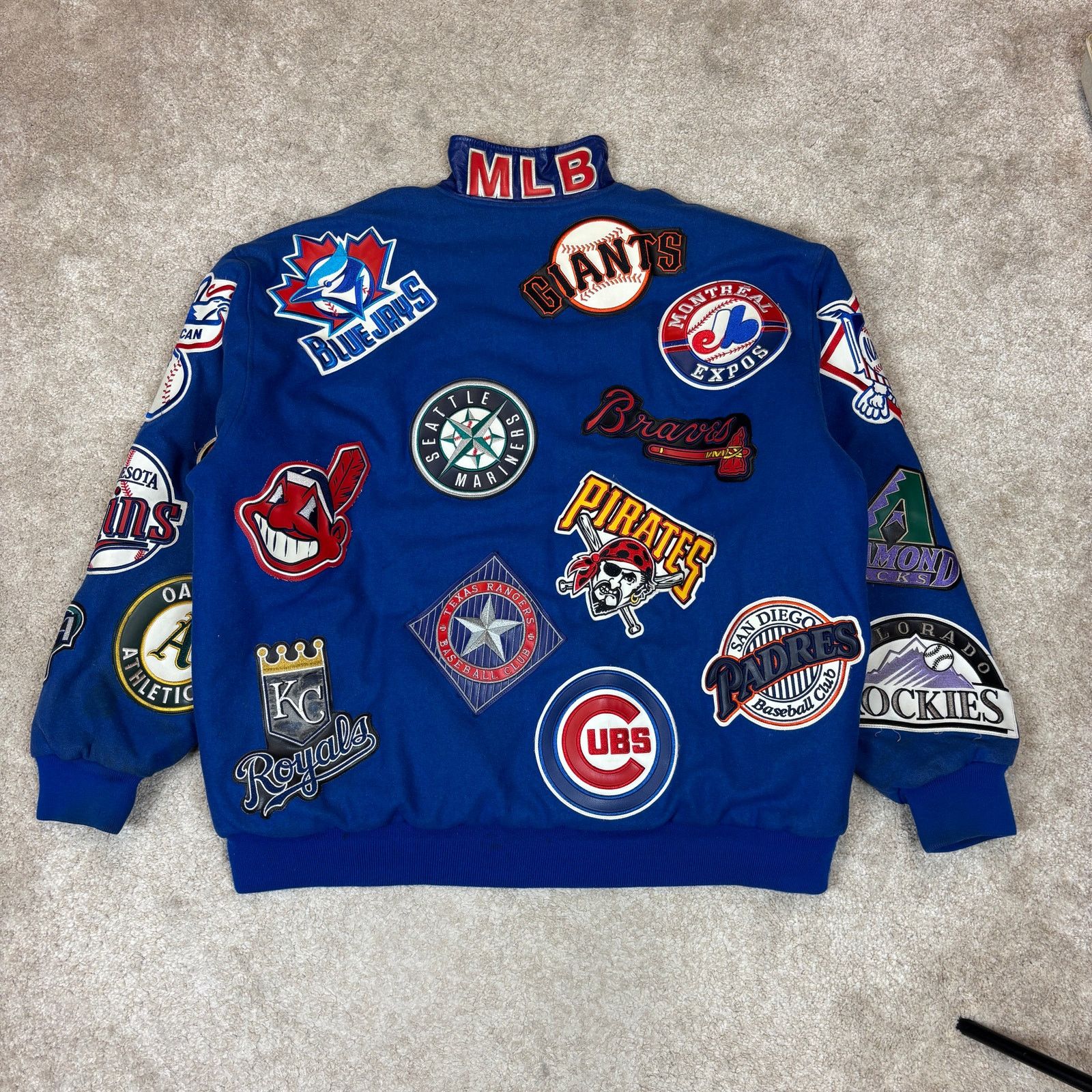 Jeff Hamilton × Vintage Vintage Jeff Hamilton MLB Patch Wool Reversible Jacket 3XL Size US XXL / EU 58 / 5 - 2 Thumbnail