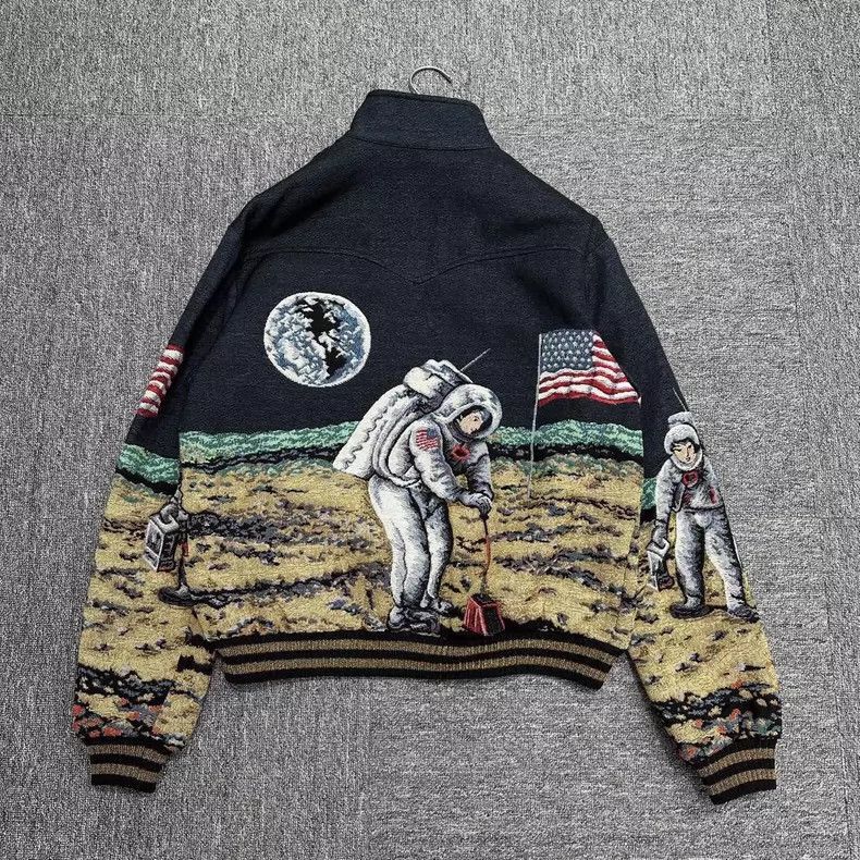 Saint Laurent Paris Saint Laurent Paris Astronaut Graphic Jacket with Flag Des Size US L / EU 52-54 / 3 - 2 Thumbnail