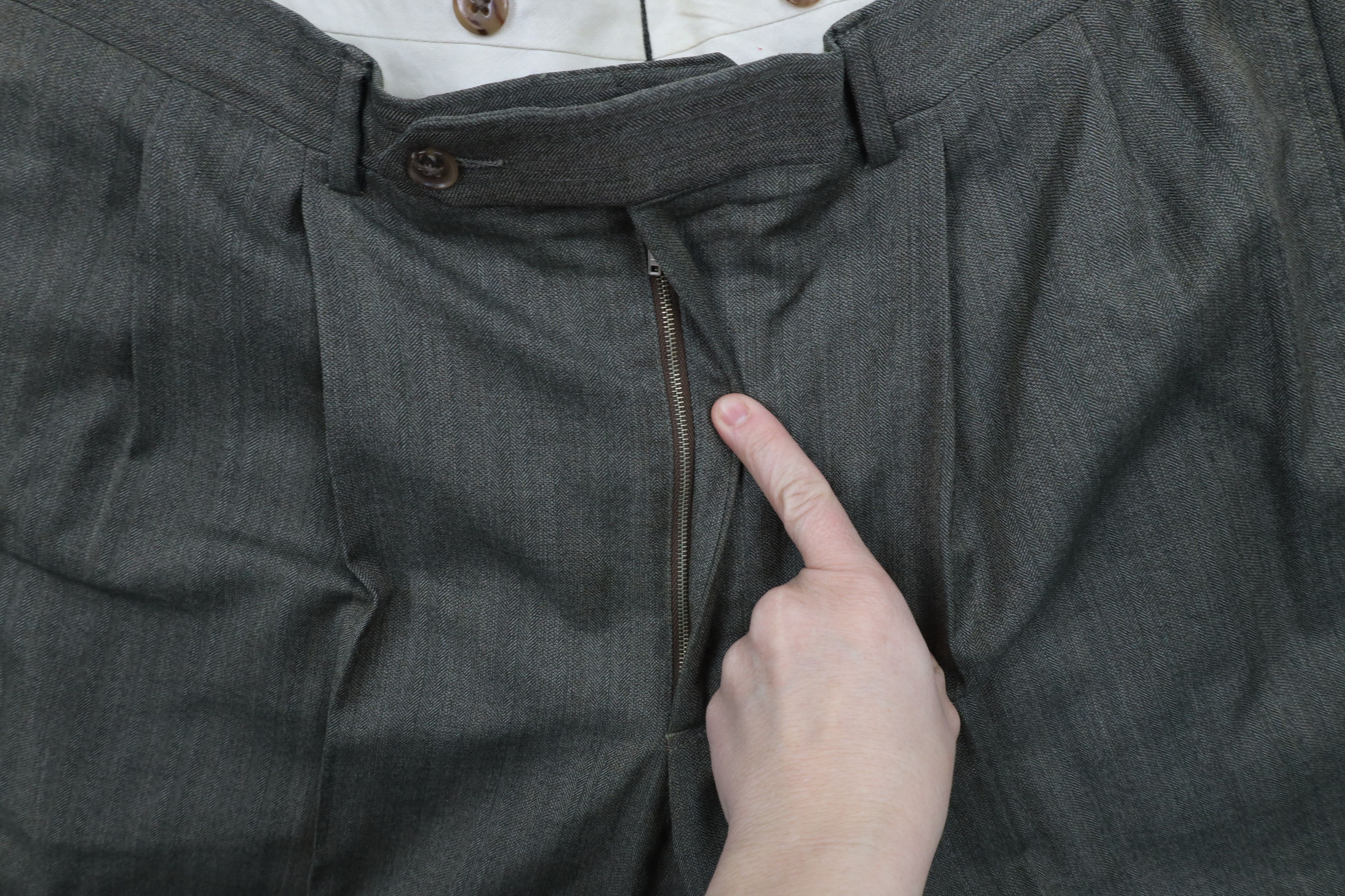 Vintage Vintage 90s Streetwear Herringbone Wide Leg Chino Pants Size US 34 / EU 50 - 5 Thumbnail