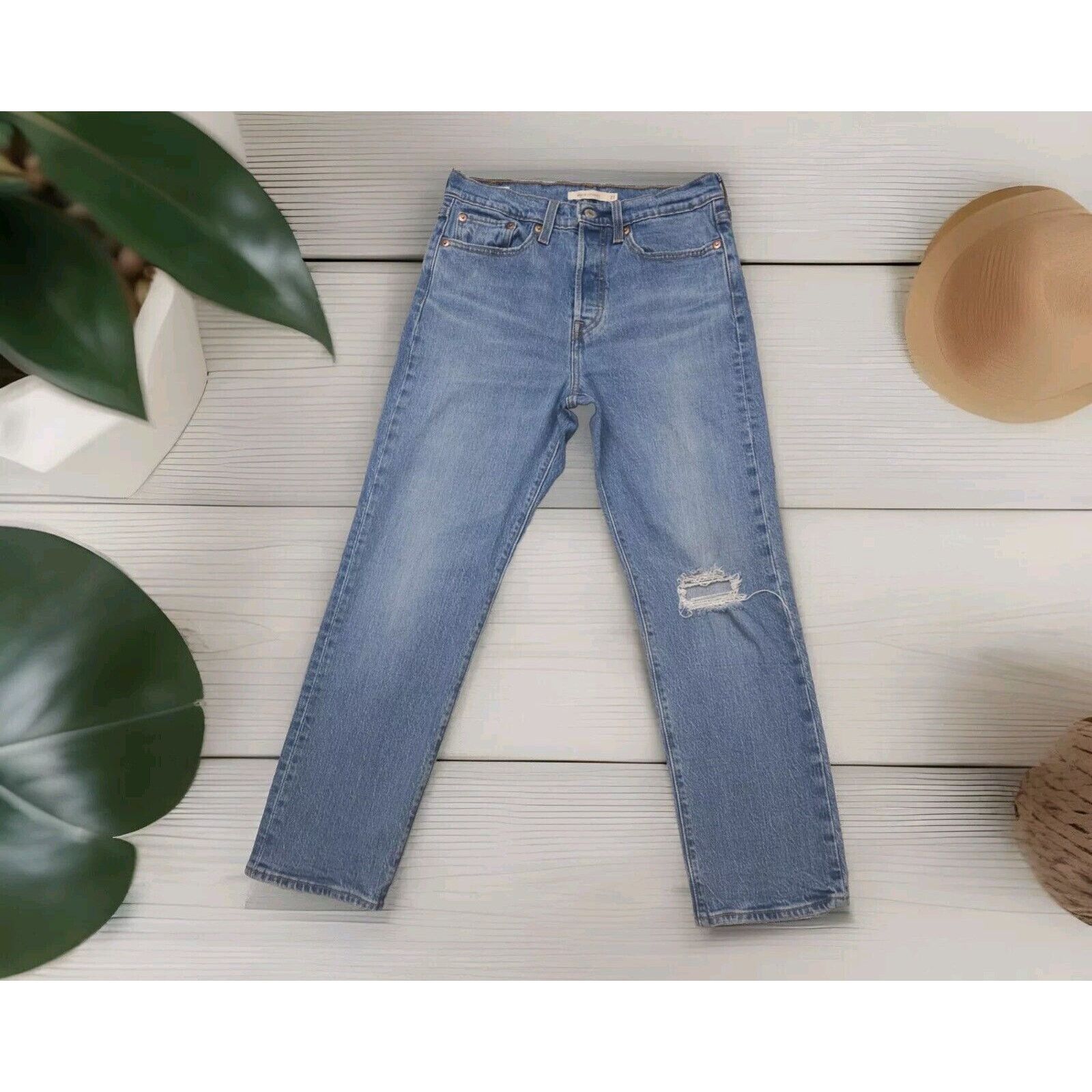 Levi's Levis Womens Light Blue Straight High Denim Wedgie Premium Size 27" / US 4 / IT 40 - 1 Thumbnail