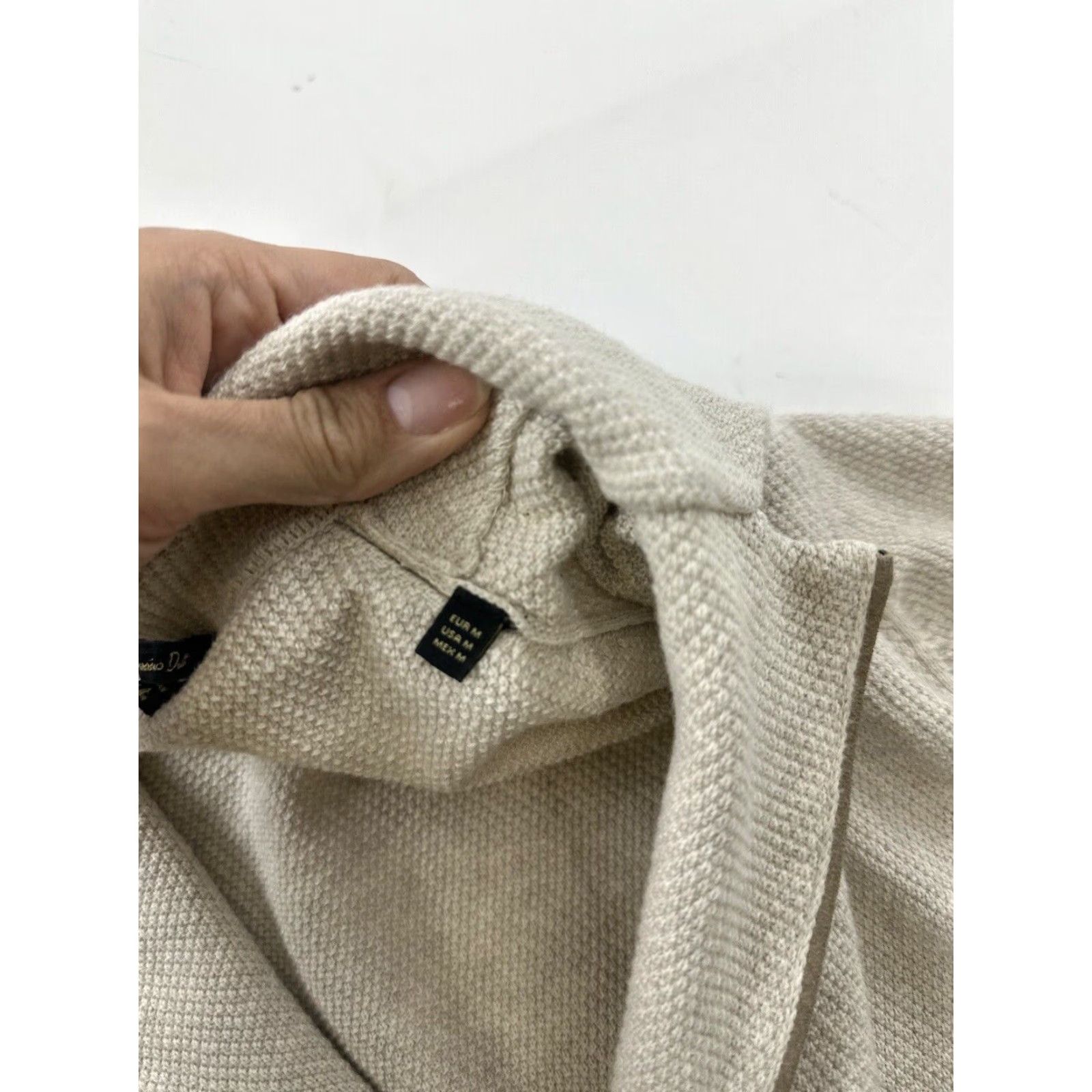 Massimo Dutti Massimo Dutti Blazer Women’s M Medium Beige Sweater Jacket Cotton Size M / US 6-8 / IT 42-44 - 5 Thumbnail