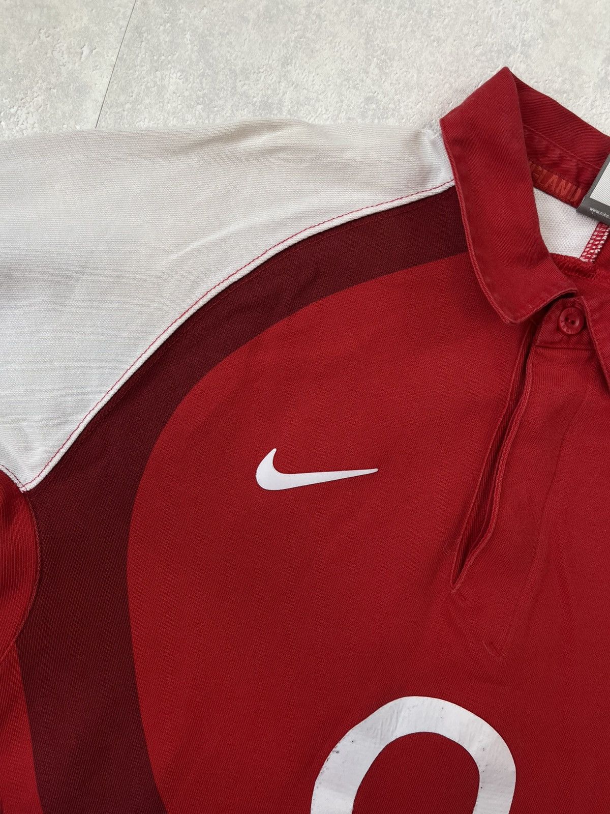 Nike × Vintage 00s Nike England Vintage Y2K Oversized Longsleeve Polo Size US XXL / EU 58 / 5 - 2 Thumbnail