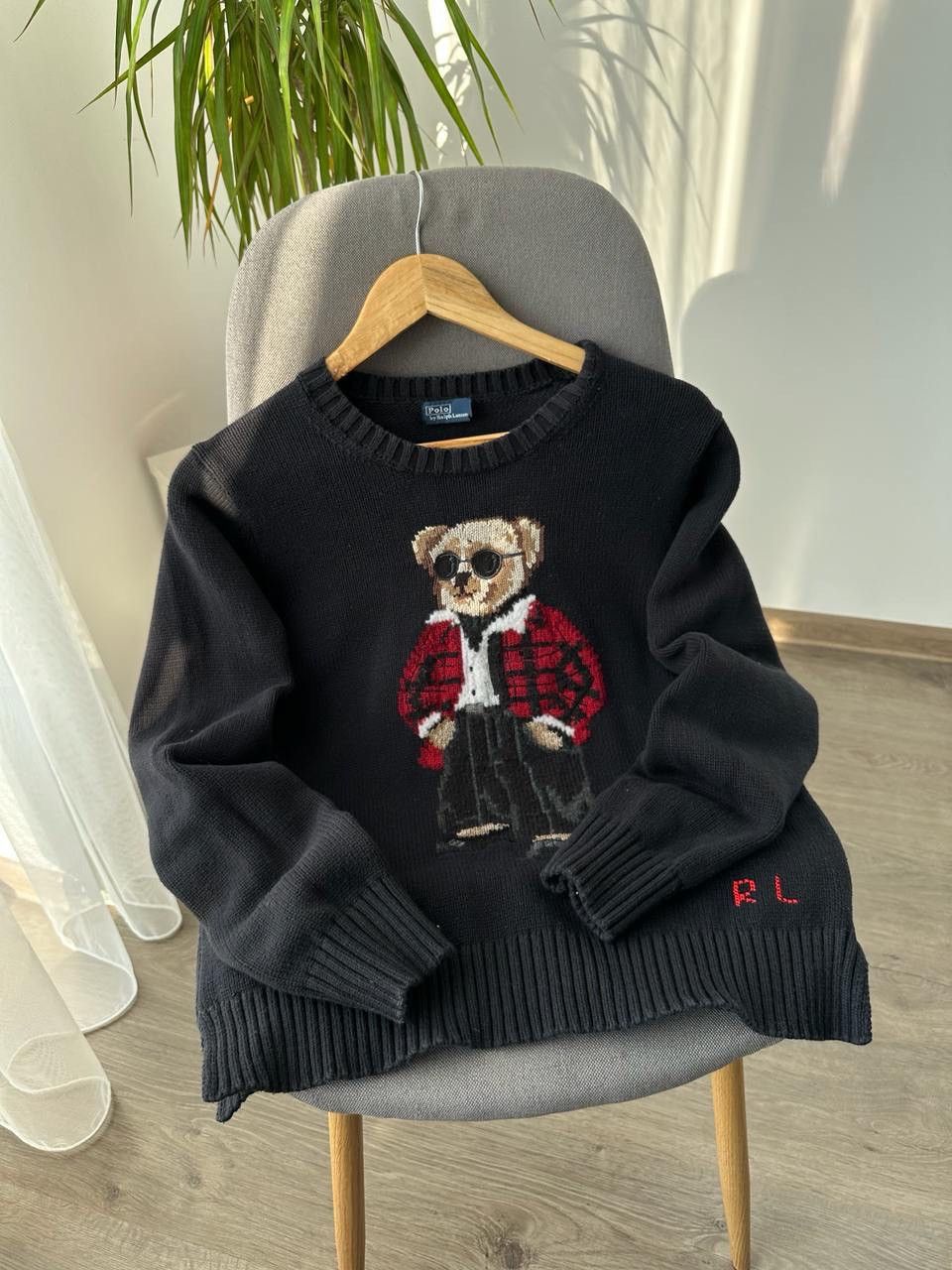 Polo Ralph Lauren × Vintage Vintage Polo Ralph Lauren Blue Polo Bear Sweater Size US S / EU 44-46 / 1 - 15 Thumbnail