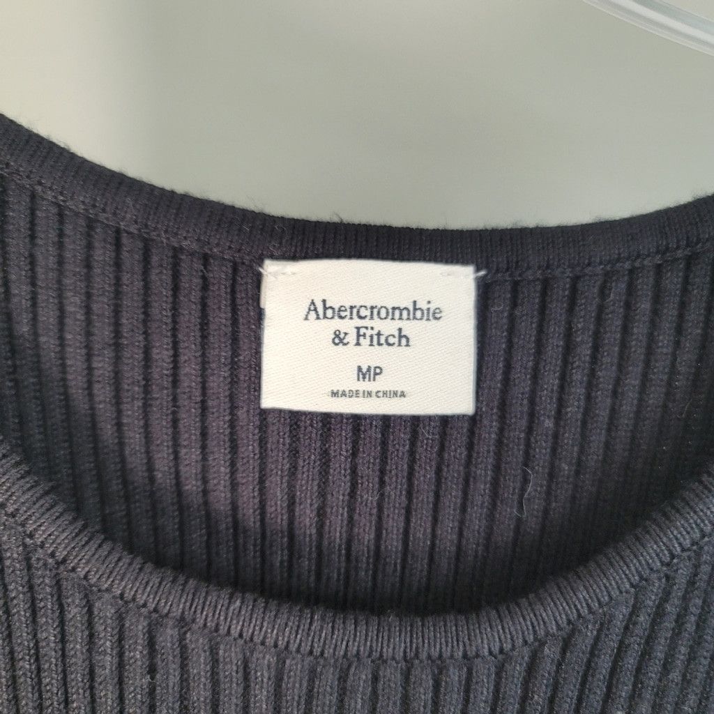 Abercrombie & Fitch EUC Abercrombie & Fitch Black Bodycon Wife Beater Knit Dress Size M / US 6-8 / IT 42-44 - 4 Thumbnail