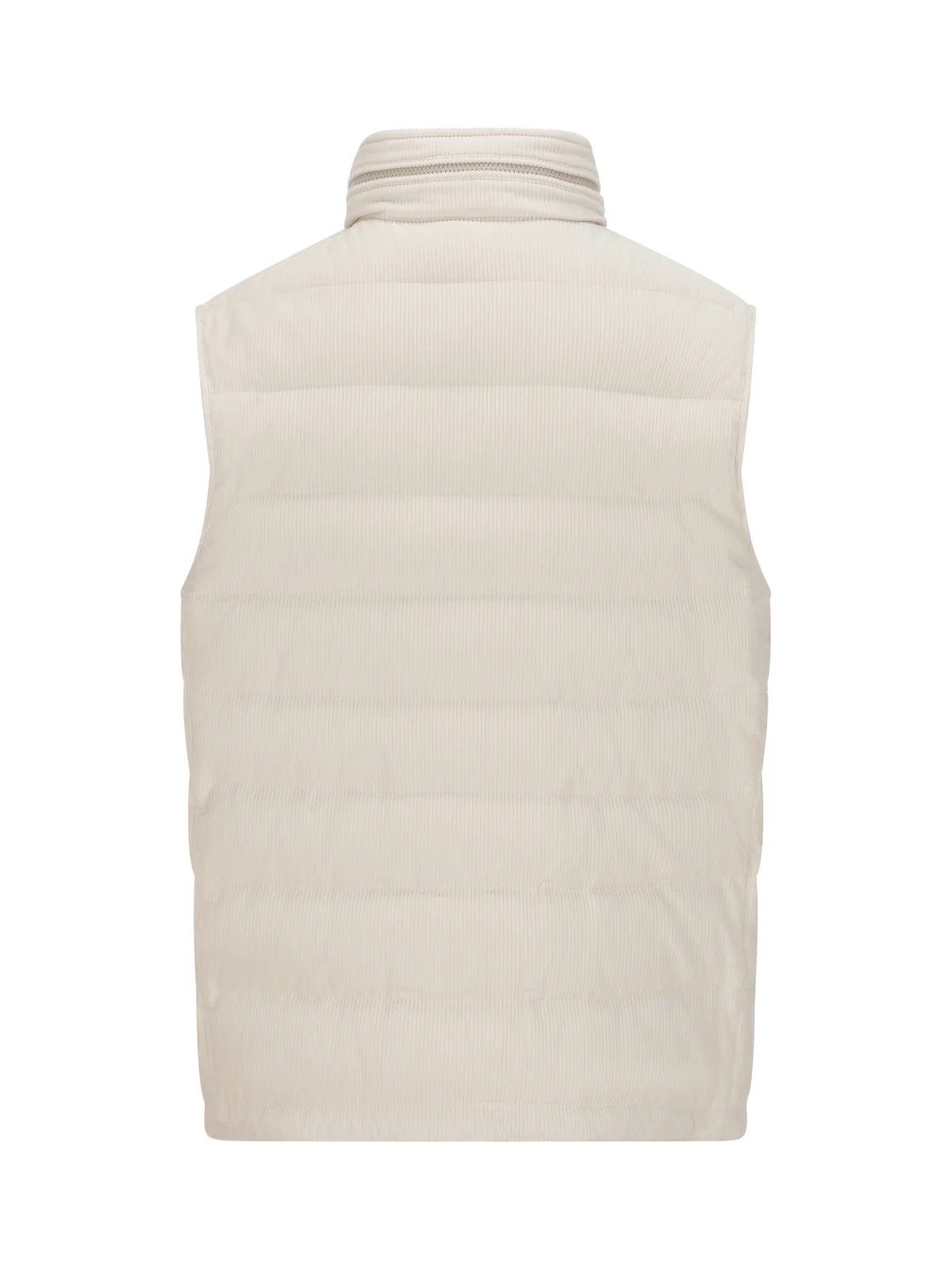 Brunello Cucinelli o1gr1nt0525 Padded Down Gilet in Light Beige Size US M / EU 48-50 / 2 - 2 Thumbnail
