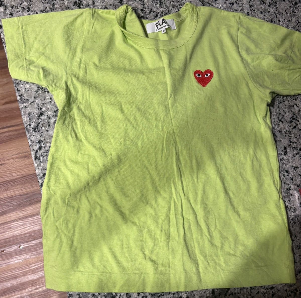 Comme des Garcons × Comme des Garcons PLAY × Comme des Garcons SHIRT Medium Lime Green Comme de garcons T-Shirt Size US M / EU 48-50 / 2 - 4 Thumbnail