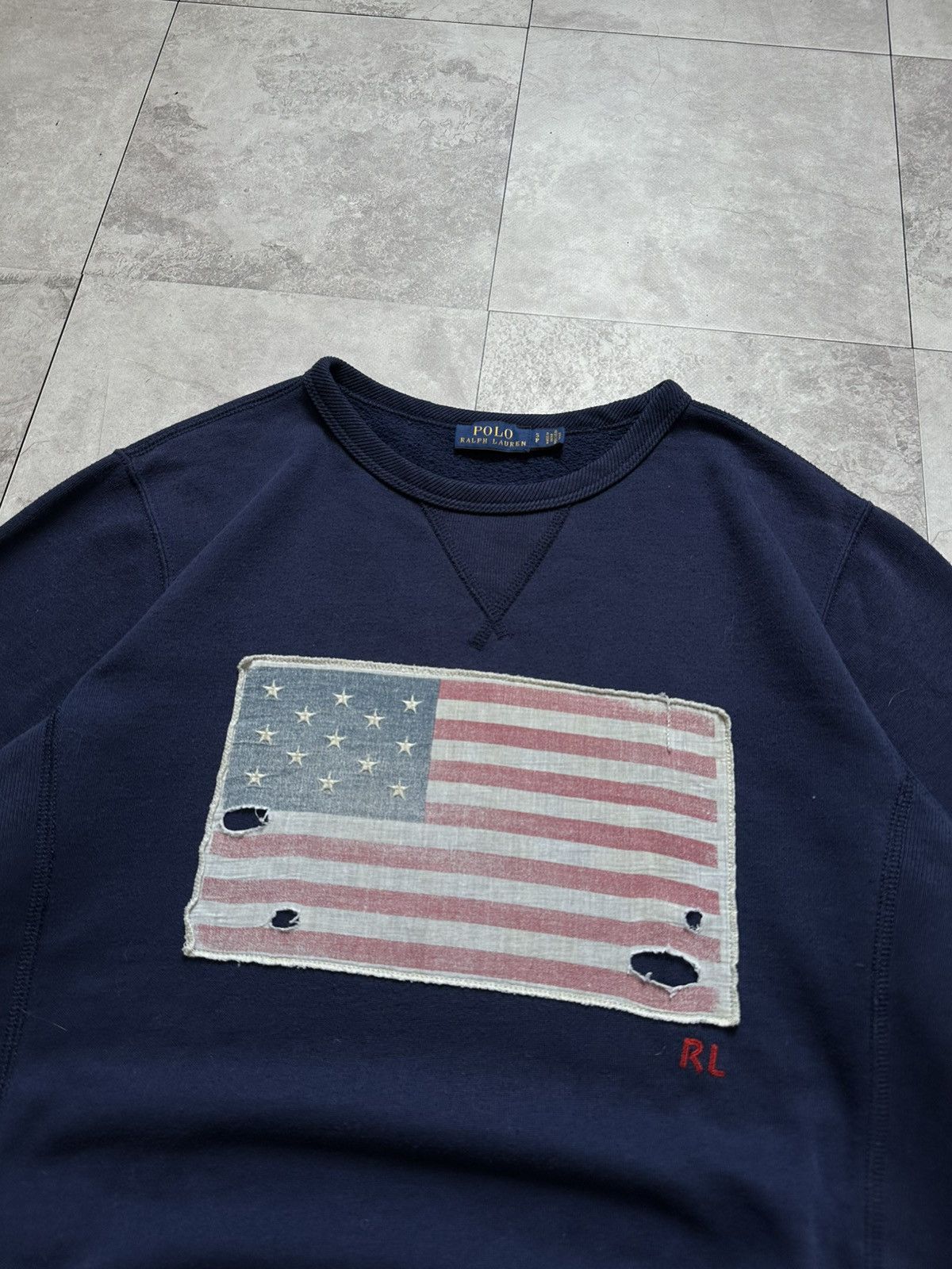 Polo Ralph Lauren Vintage Polo Ralph Lauren Distressed American USA Flag Logo Size S / US 4 / IT 40 - 5 Thumbnail