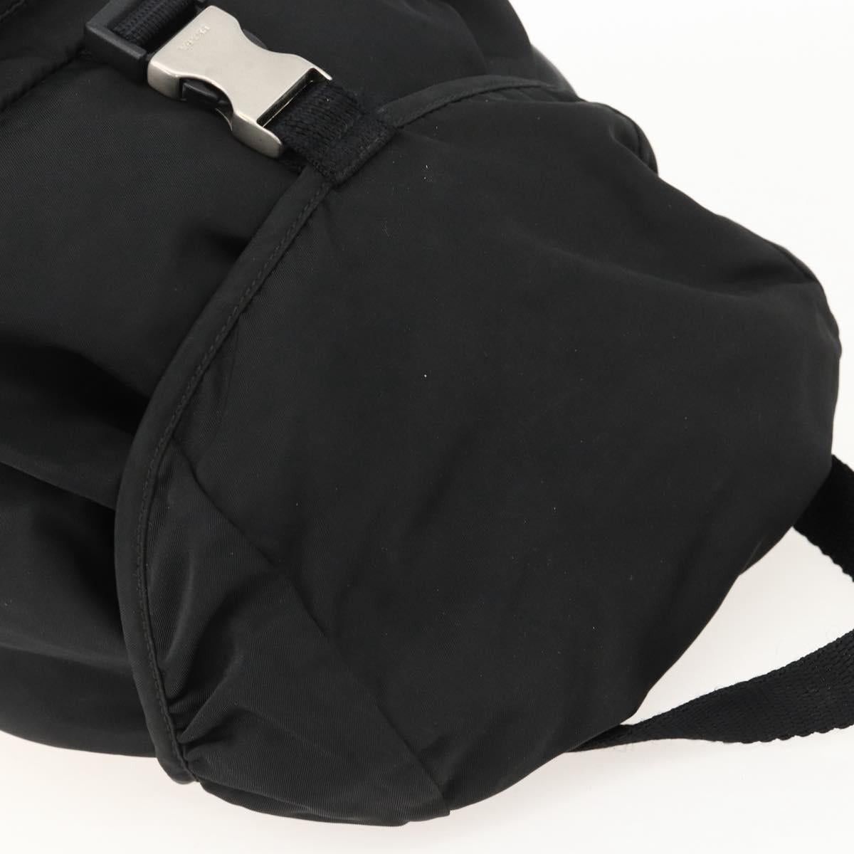 PRADA Backpack Nylon Black Silver Auth 175381 - Jerrillo