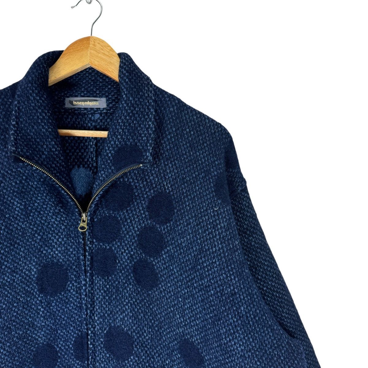 Indigo × Issey Miyake × Vintage 🌟80s ISSEY MIYAKE FW1986 BLANKET WOOL LONG JACKET Size M / US 6-8 / IT 42-44 - 5 Thumbnail