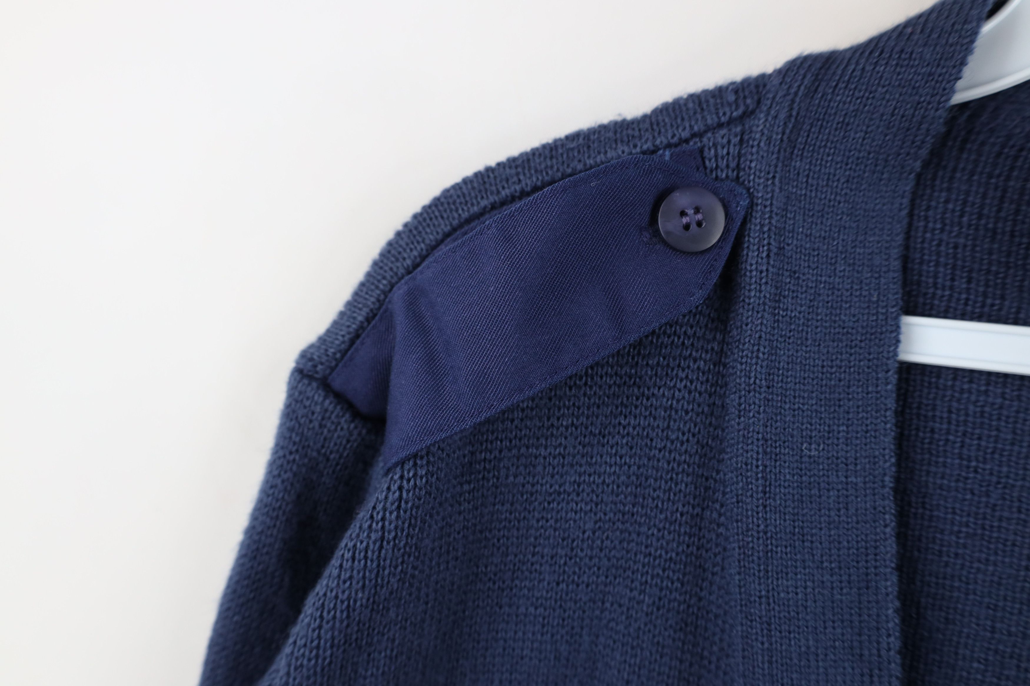 Vintage Vintage 90s Knit Military Commando Cardigan Sweater Blue USA Size US S / EU 44-46 / 1 - 9 Thumbnail