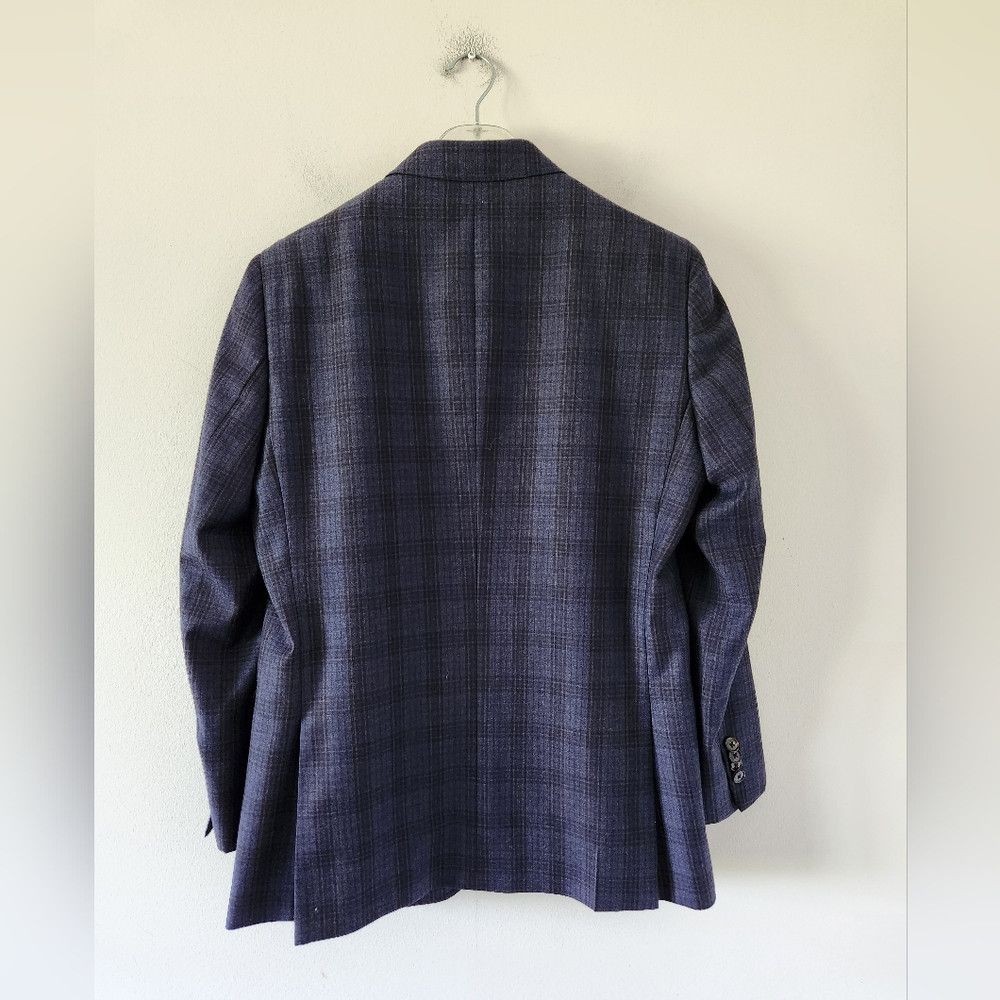 Ted Baker TED BAKER |JAY Textured Woven Wool Suit Jacket Blazer Navy Size 40S - 3 Thumbnail