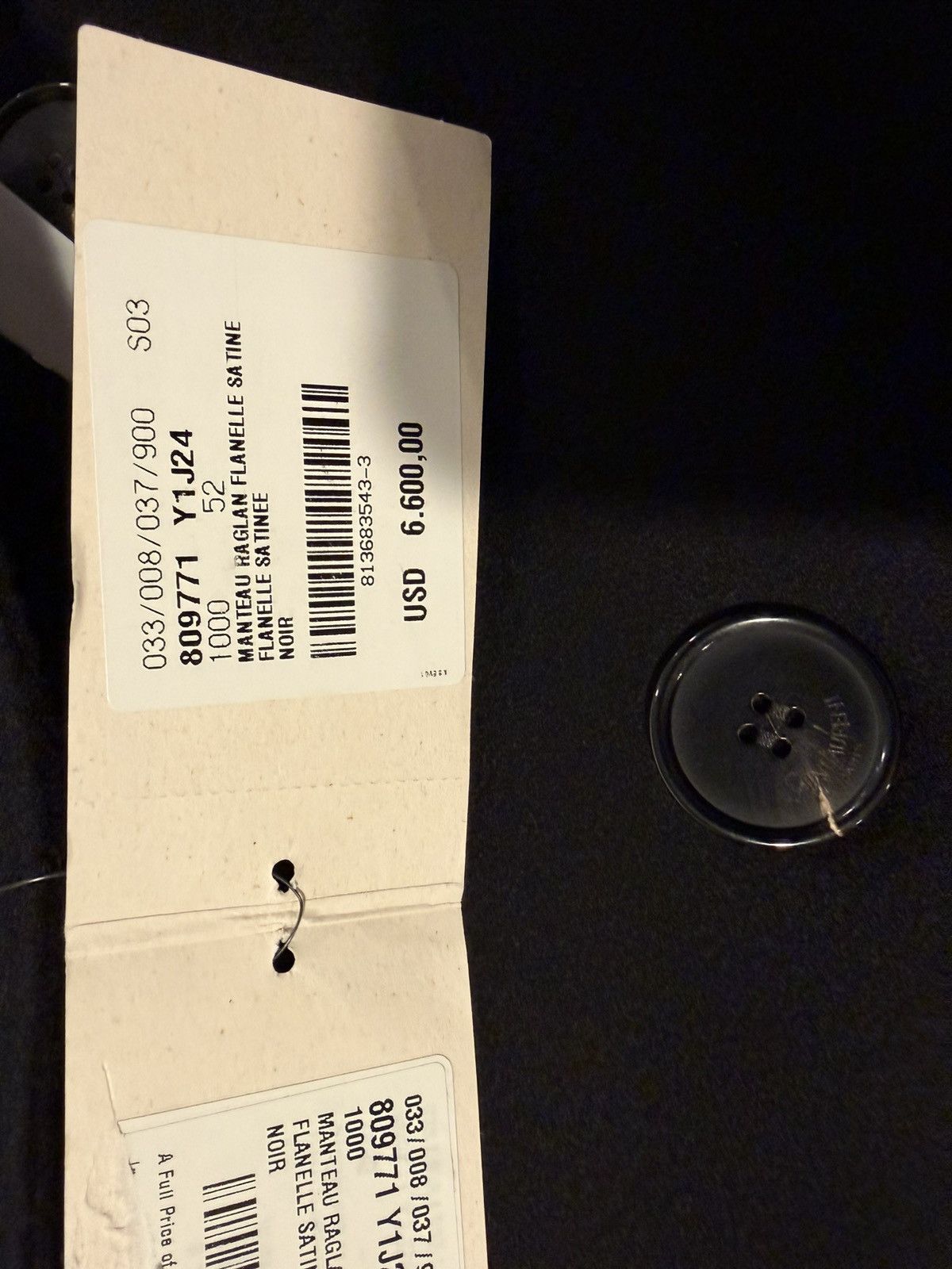 Saint Laurent Paris Saint Laurent men’s 2024 double breasted coat. 52/42/L $6600 Size US L / EU 52-54 / 3 - 6 Thumbnail