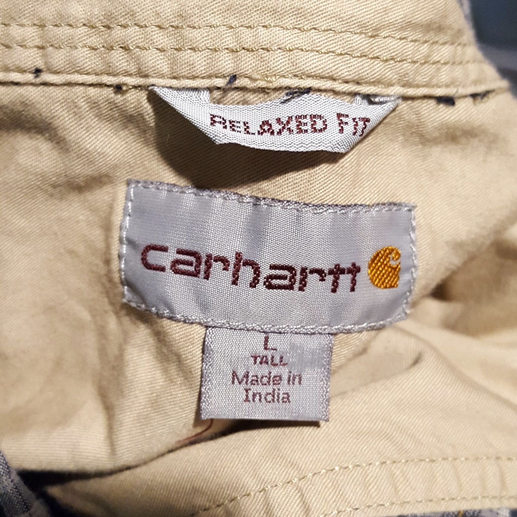 Carhartt Carhartt Plaid Button-Up Dress Shirt Men's Large Long Sleeve Collared Workwear Multicolor Classic Retro Size 42R - 7 Thumbnail
