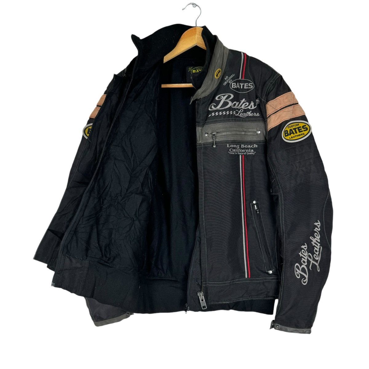 ❄️BATES LONG BEACH RACING BIKERS JACKET