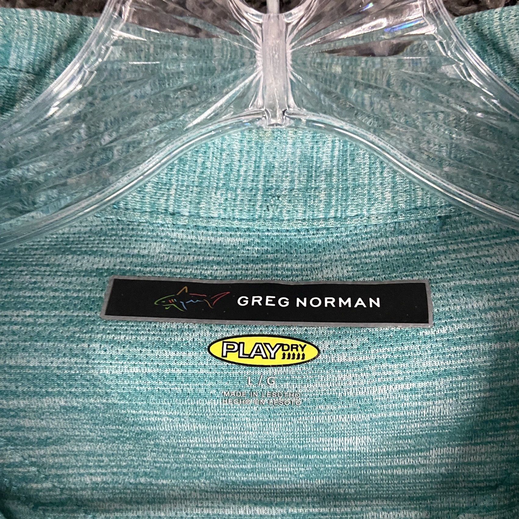 Vintage GREG NORMAN Play Dry Blue Heathered Polo Men’s Large Size US L / EU 52-54 / 3 - 7 Thumbnail