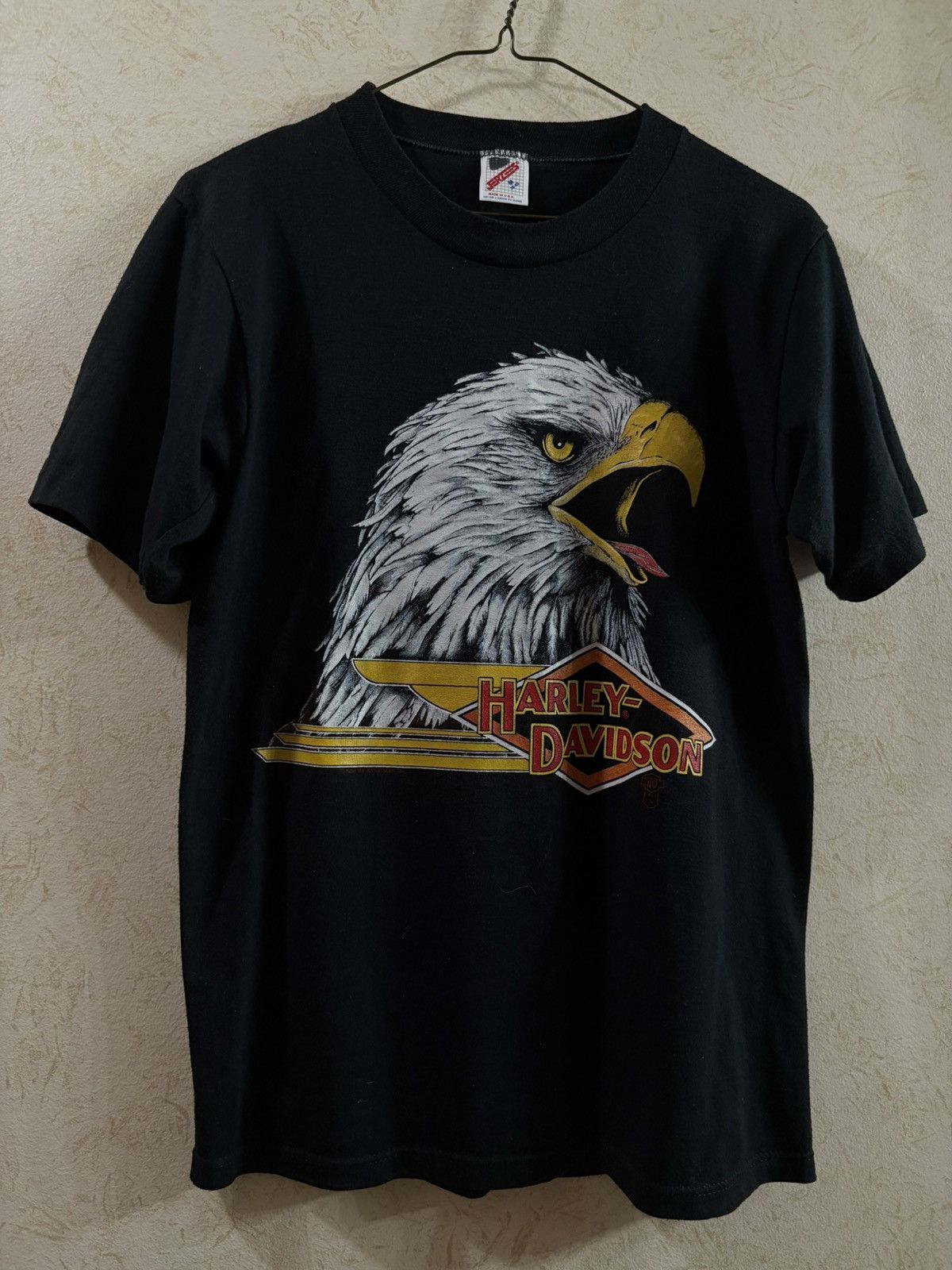 Vintage 1986 Harley Davidson Big Eagle Cleveland OH Tee