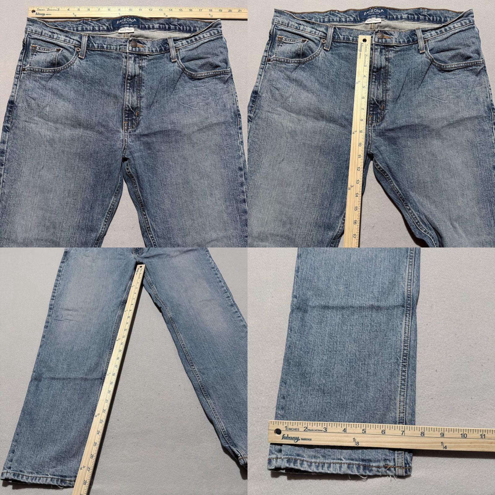 Vintage Arizona Jeans Jeans Men Blue Denim Stretch Mid Rise Straight 38x29 Modern 5-Pocket Mens Size US 38 / EU 54 - 9 Thumbnail