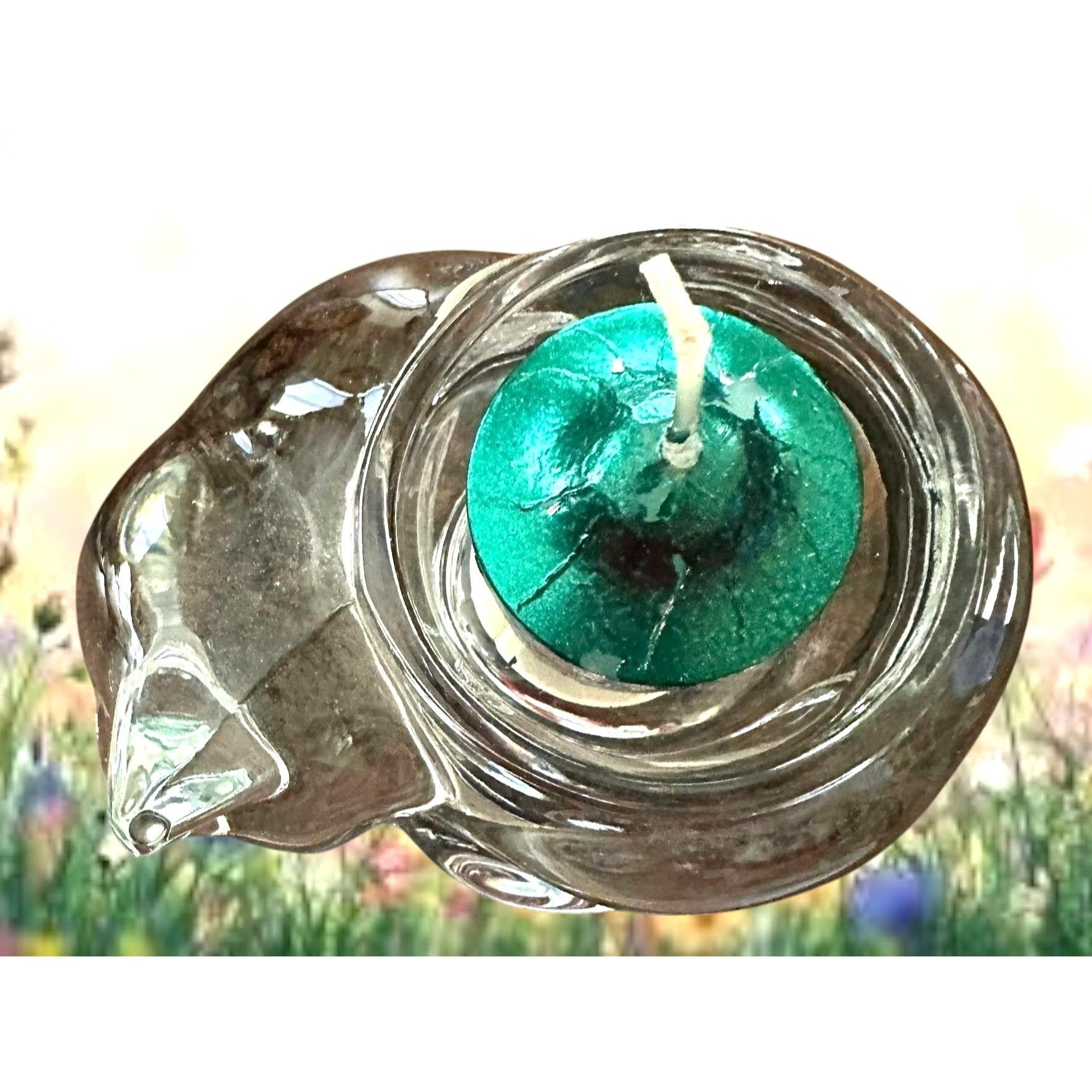 Handmade × Vintage Vintage Indiana Glass Cat Votive Holder Clear Crystal With C Size ONE SIZE - 9 Thumbnail