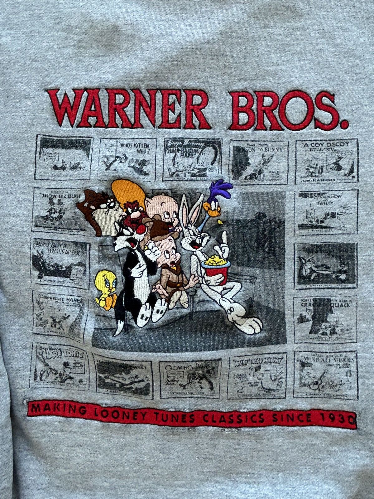 Vintage Vintage 90s Warner Bros Looney Tunes Sweatshirt Boxy Fit Size US XL / EU 56 / 4 - 2 Thumbnail