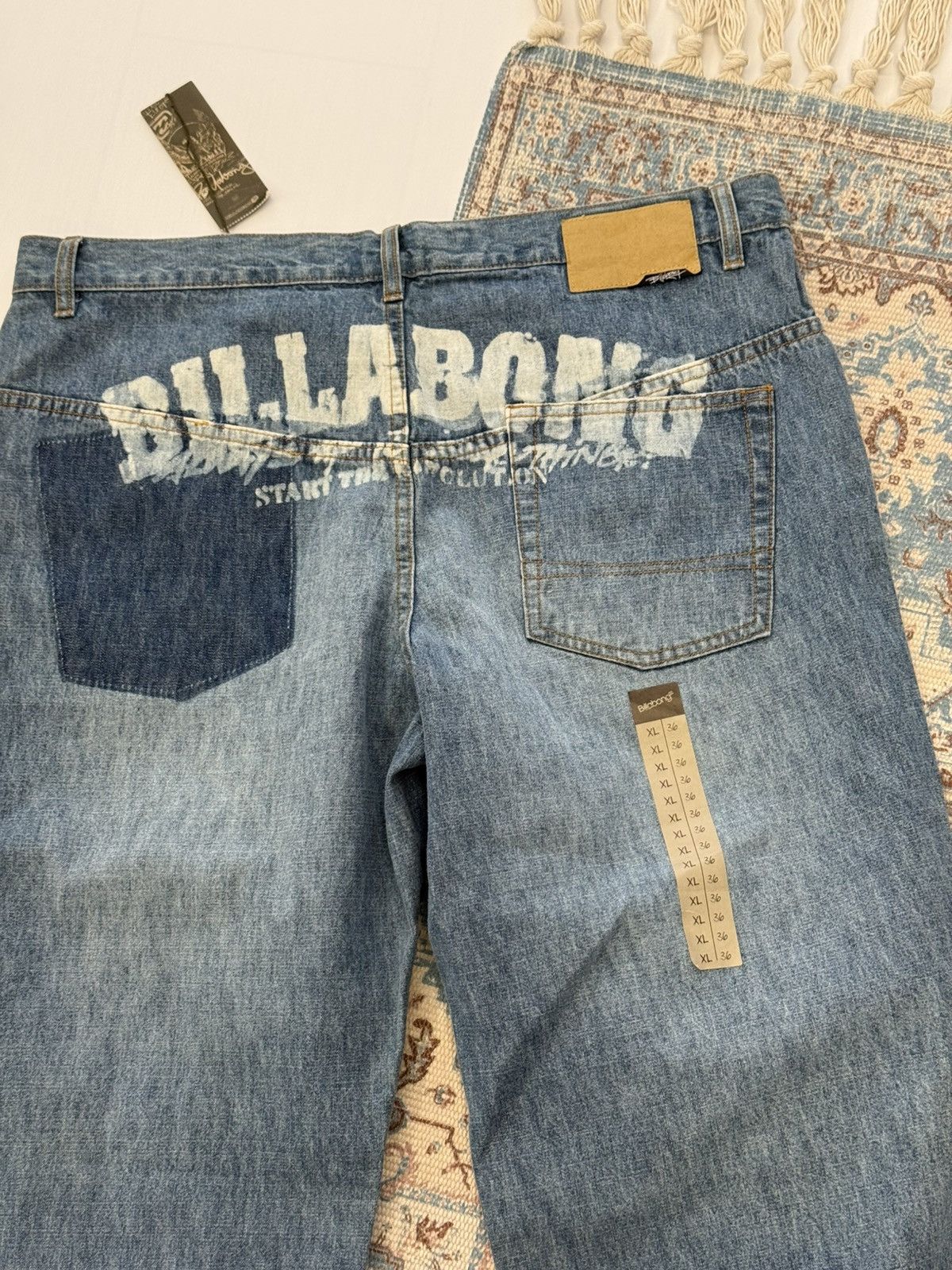 Billabong Vintage BillaBong nwt Crazy Y2K Surf Jeans Denim Pants XL Size US 36 / EU 52 - 5 Thumbnail
