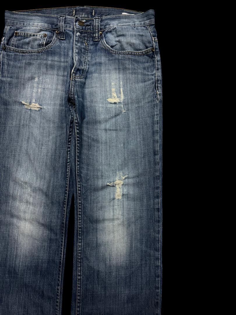 JACKROSE Vintage Japanese Sick Faded Distressed Straight Denim Jeans Size US 32 / EU 48 - 5 Thumbnail