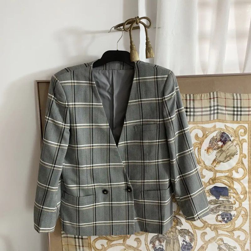 Burberry Burberry Color-Block Wool Blend Women's Jacket Size M / US 6-8 / IT 42-44 - 1 Thumbnail