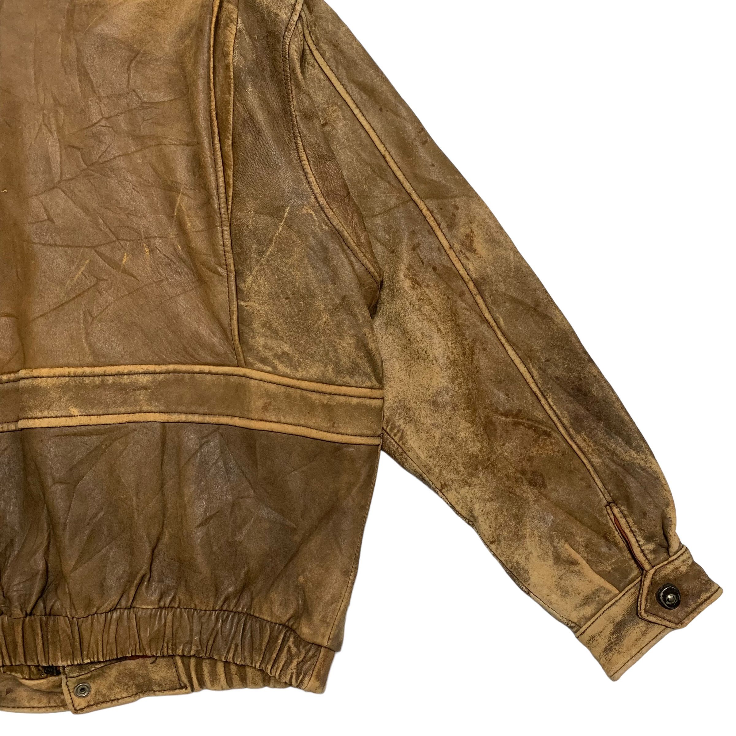 Vintage Vintage 80s US Armed Forces Flight Aviator Leather Jacket Size US L / EU 52-54 / 3 - 11 Thumbnail