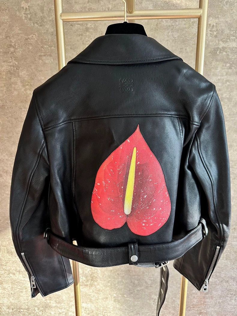 Loewe Loewe Women's Leather Jacket with Flower- dmc Size XS / US 0-2 / IT 36-38 - 1 Thumbnail