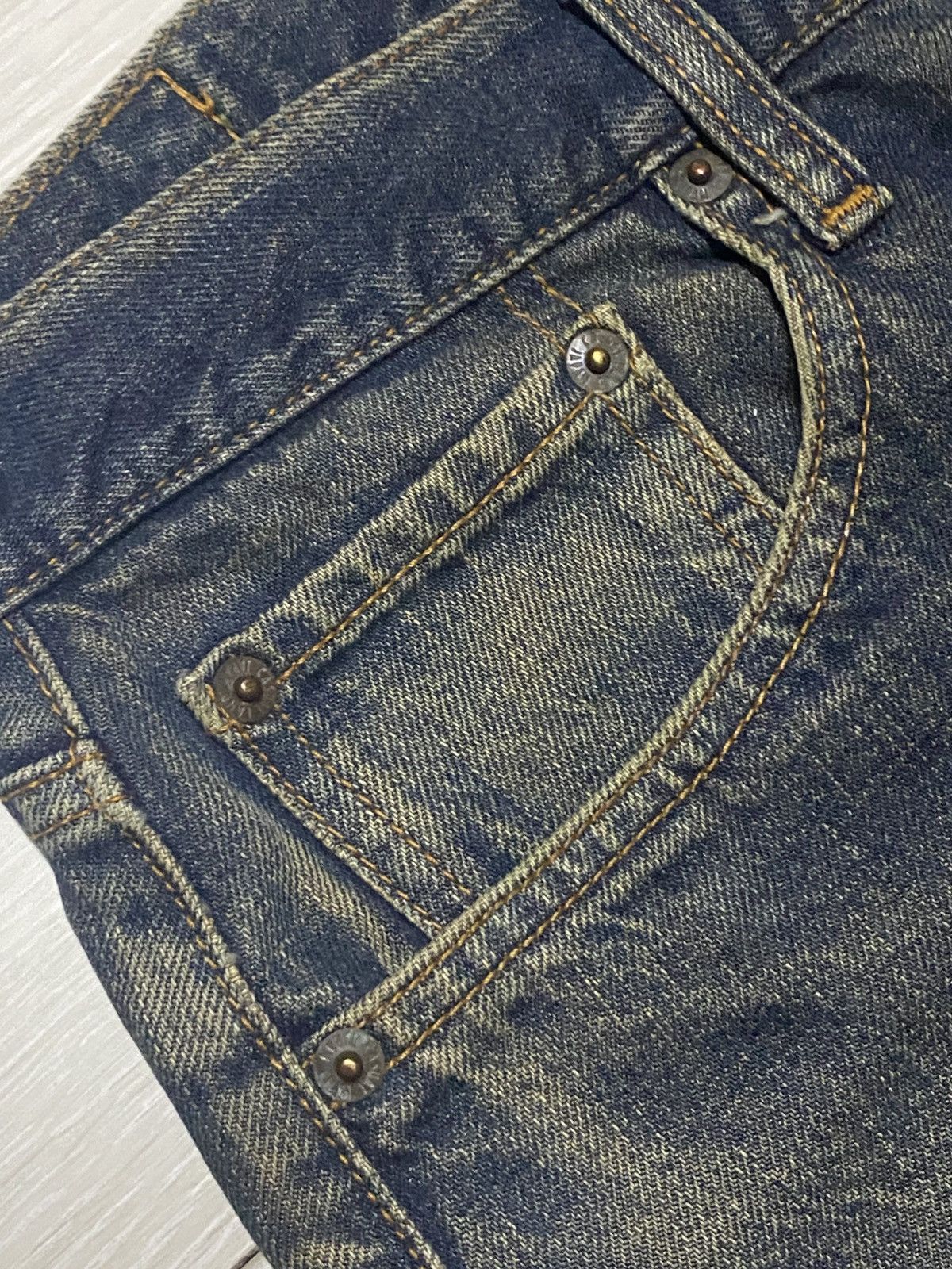 CDG by Comme des Garcons Casual Land Japan Brand Mud Wash Distressed Baggy Jeans Size US 34 / EU 50 - 10 Thumbnail