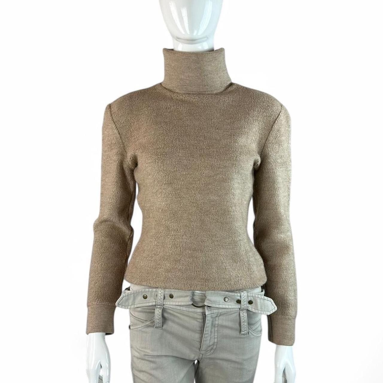 Issey Miyake ISSEY MIYAKE Early 2000s Khaki Turtleneck Sweater Size US XS / EU 42 / 0 - 5 Thumbnail