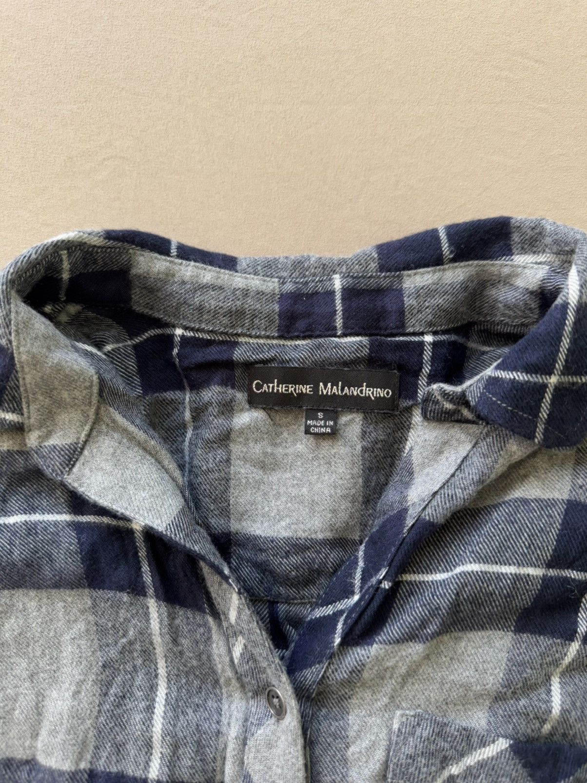 Other Catherine Malandrino Fringed Plaid Flannel Shirt Size S / US 4 / IT 40 - 4 Thumbnail