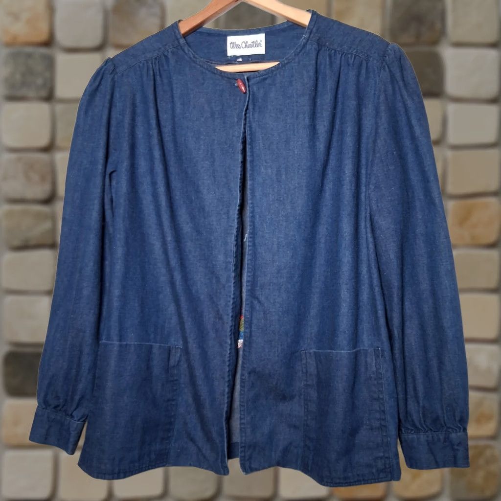 Vintage VINTAGE Wes Chestler Cross Stitch Chambray Shirt Blue Large L/XL Blue Shirt Woman Size L / US 10 / IT 46 - 1 Thumbnail