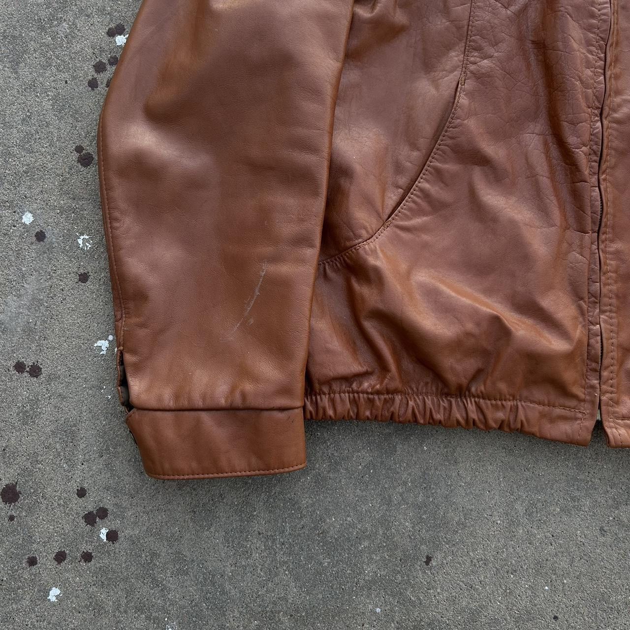 Other 1970s Leather Bomber Jacket Size US XL / EU 56 / 4 - 6 Thumbnail
