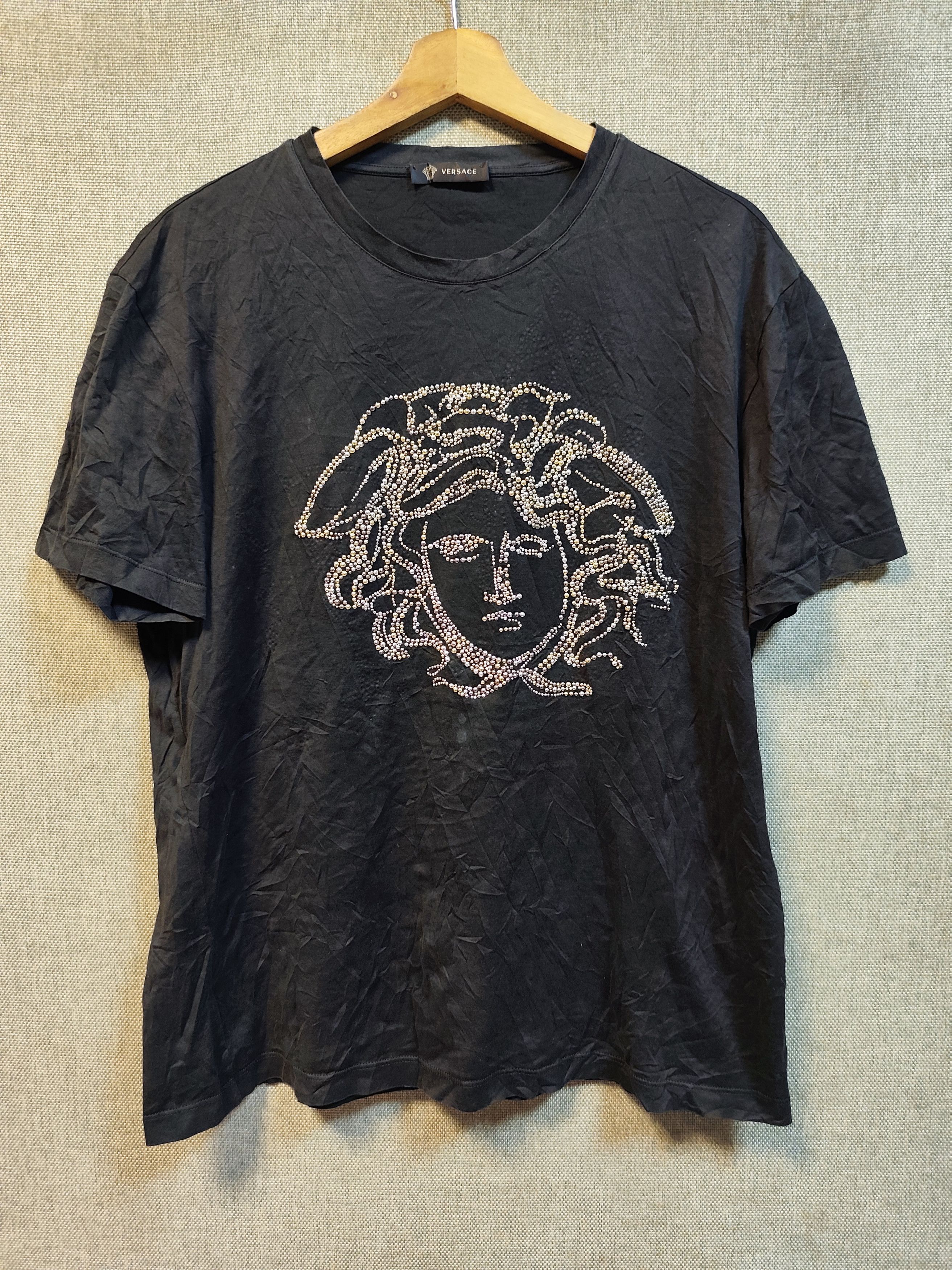 Versace Versace Medusa Head Rhinestone Crystal Logo Made in Italy Size US L / EU 52-54 / 3 - 1 Thumbnail