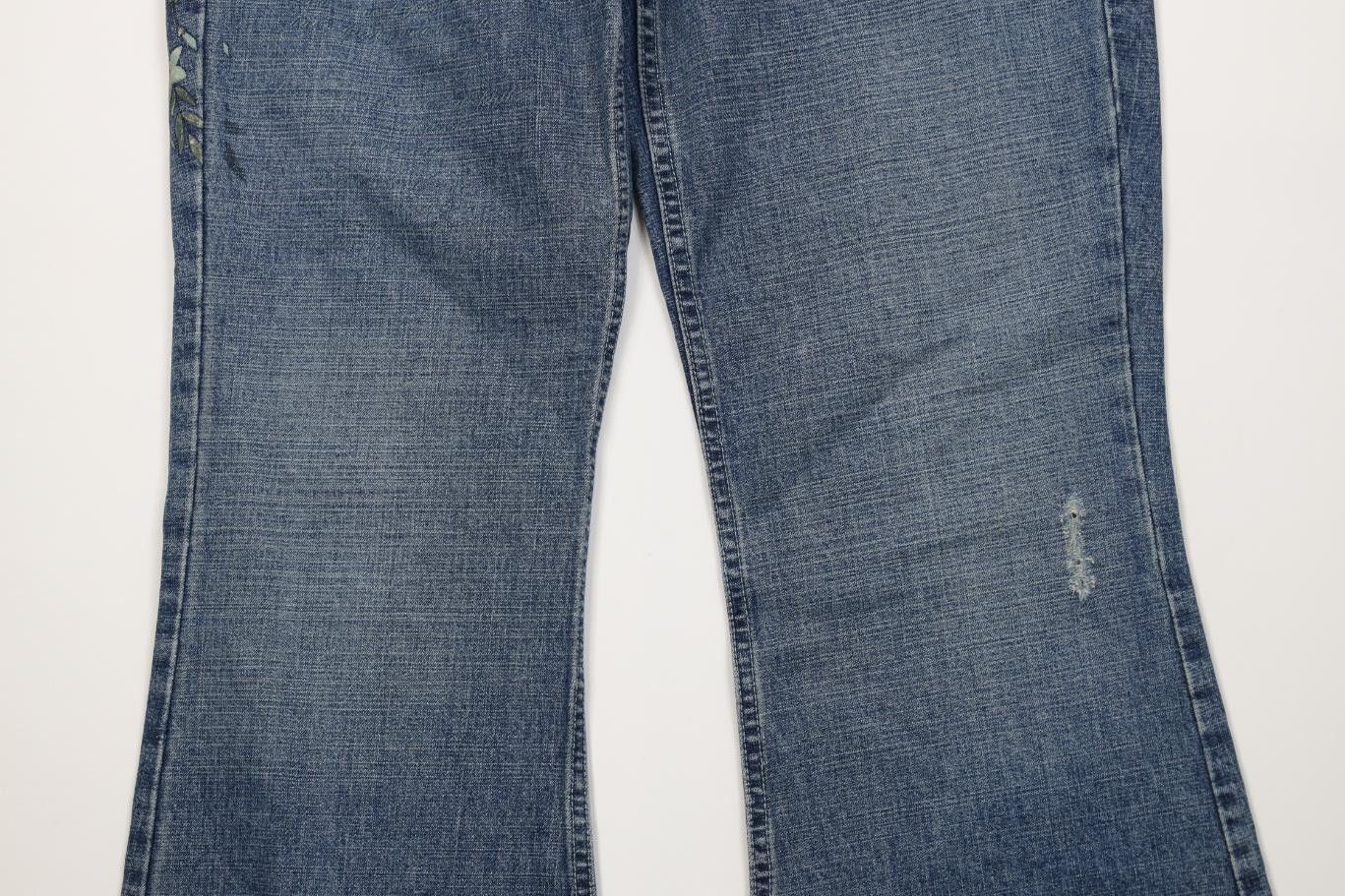Vintage Deadstock Vintage Y2K 2005 Mossimo Flower Wide Leg Jeans Size 36" / US 14 / IT 50 - 3 Thumbnail