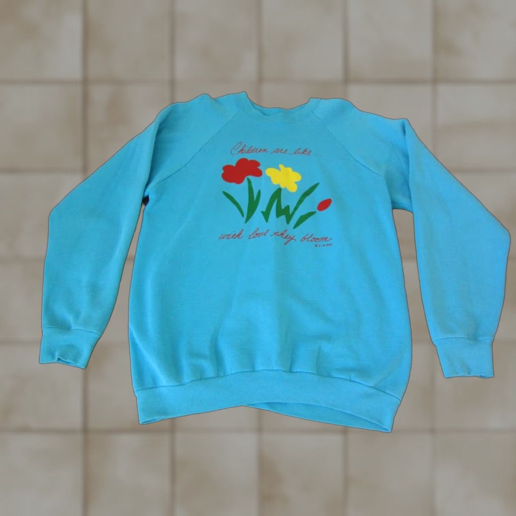 Fruit Of The Loom VINTAGE Fruit of the Loom Sweatshirt Mens XL Blue 90s Cotton Polyester Fleece Crew Neck Pullover All Seasons Size US XL / EU 56 / 4 - 1 Thumbnail