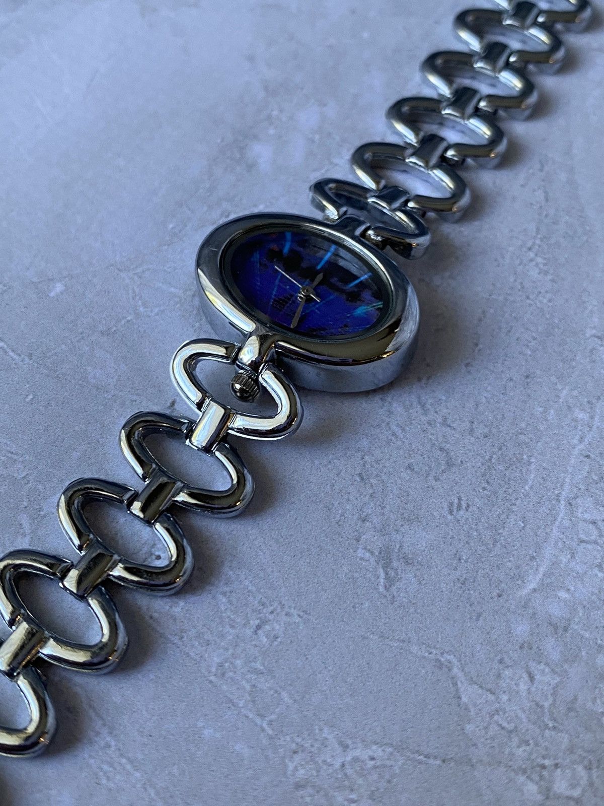 Jewelry × Vintage Futuristic Metal Bracelet Watch Size ONE SIZE - 10 Thumbnail
