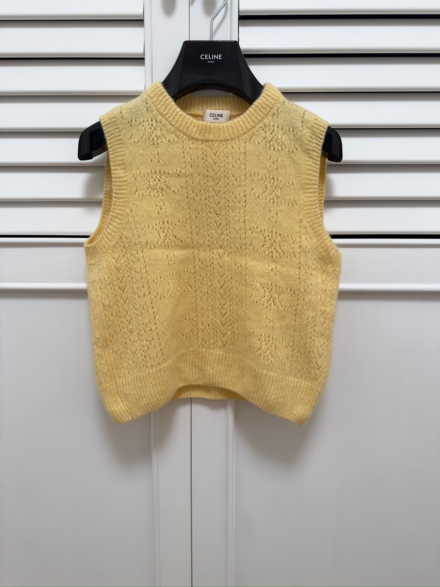 Celine CELINE Triomphe Openwork Knit Vest M Size M / US 6-8 / IT 42-44 - 1 Thumbnail