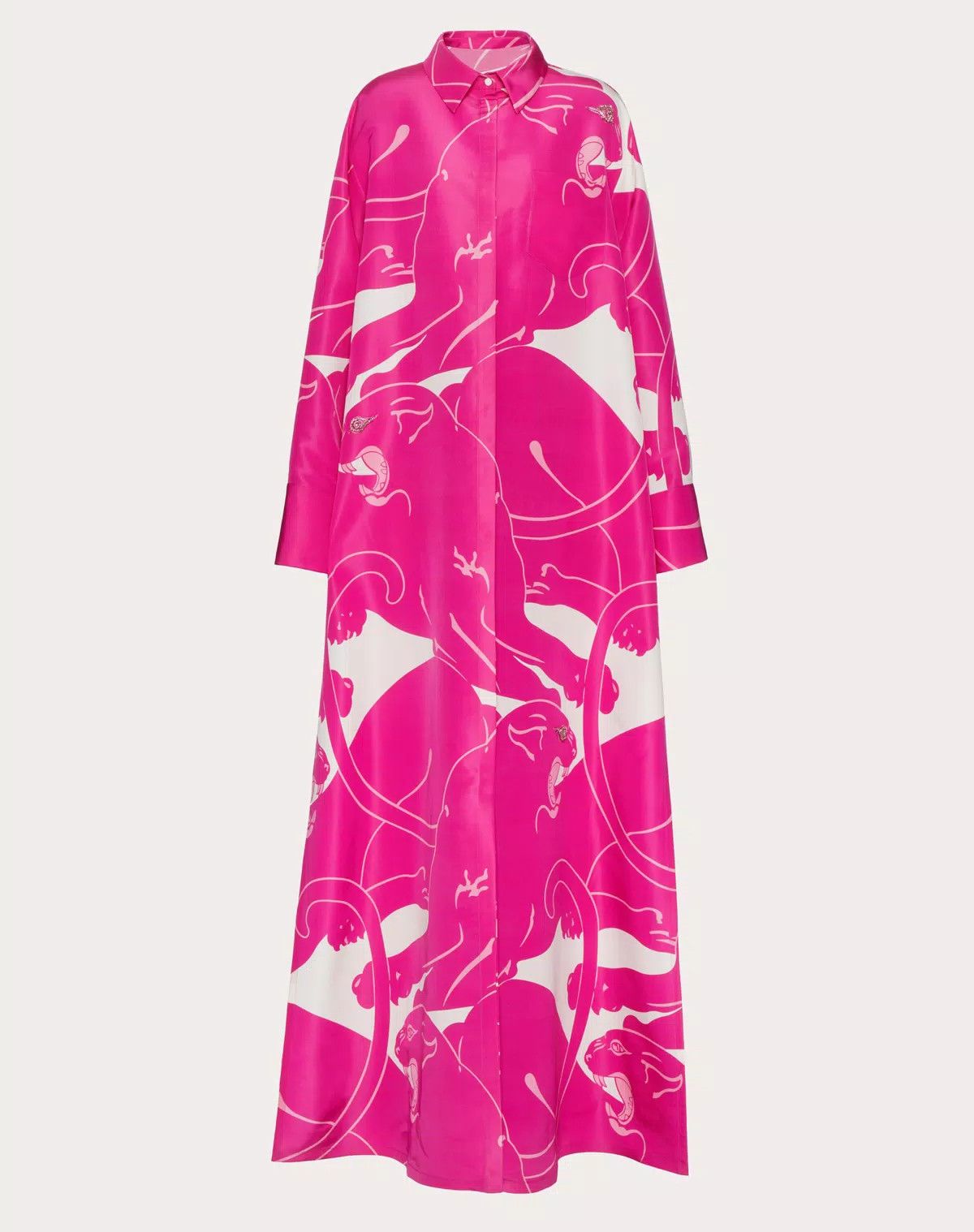Valentino o1s1wg110625 Panther Faille Long Dress in Pink Size M / US 6-8 / IT 42-44 - 1 Thumbnail