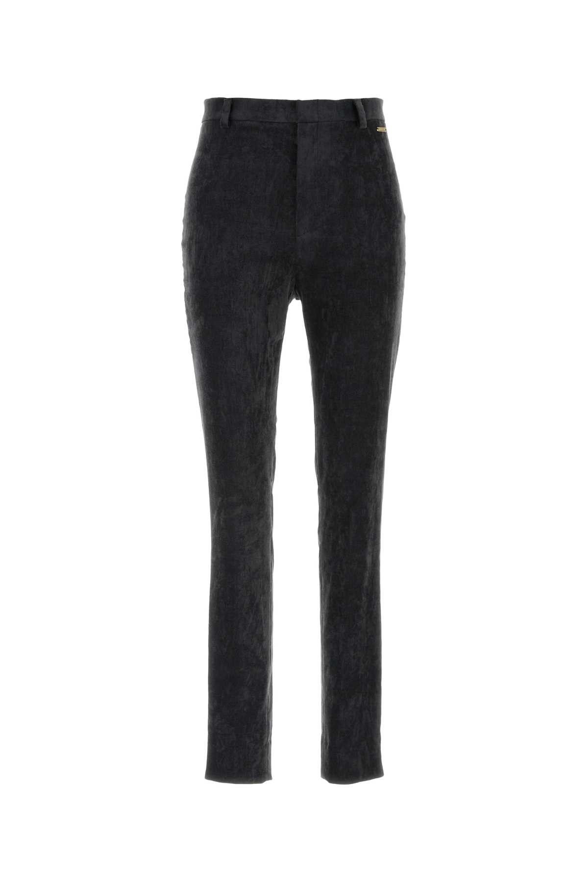 Gucci Charcoal Stretch Velvet Pant Size 27" / US 4 / IT 40 - 1 Thumbnail