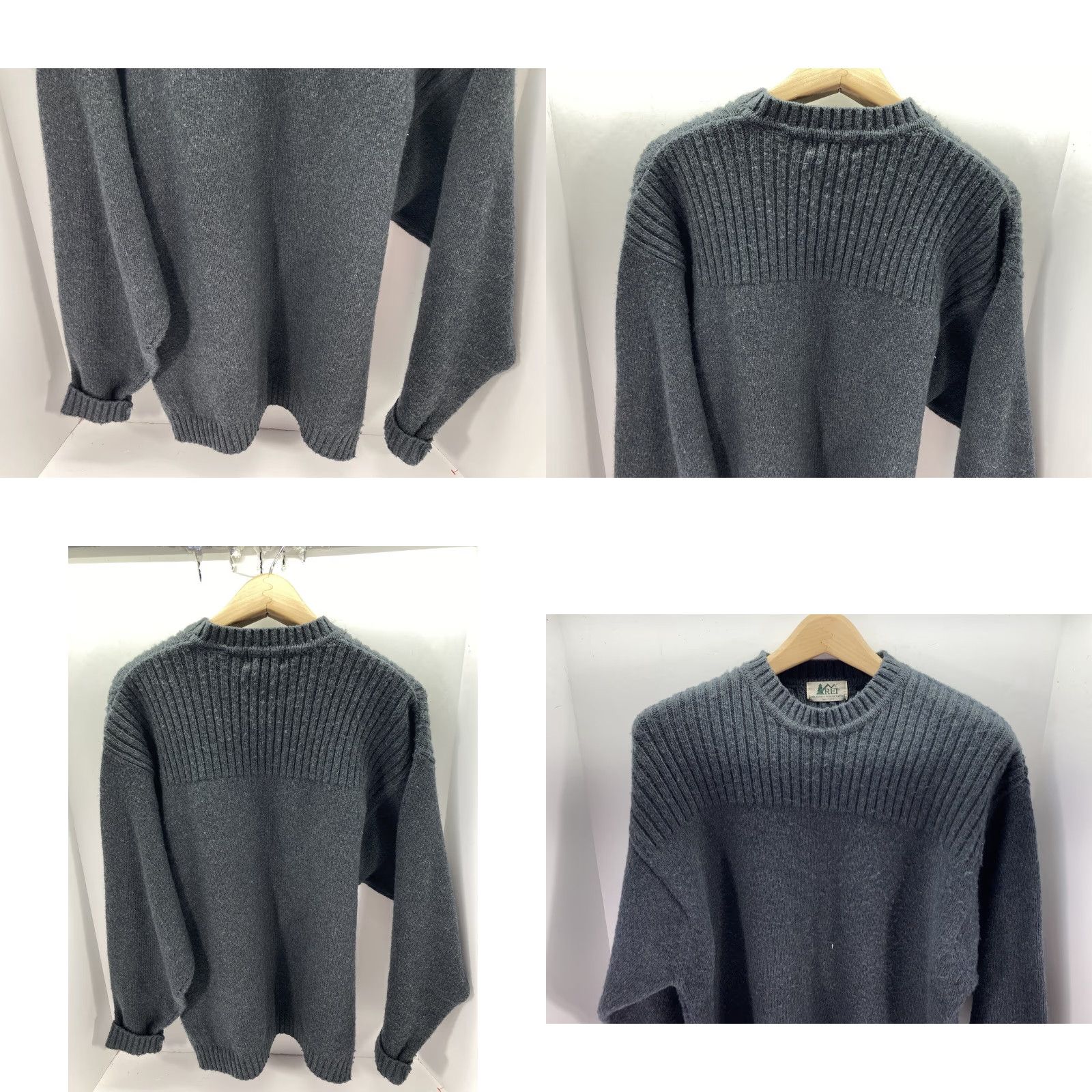 Vintage VINTAGE REI Wool Blend Sweater Men Size L Gray Long Sleeve Crew Neck Pullover Wool Shirt Size US L / EU 52-54 / 3 - 8 Thumbnail